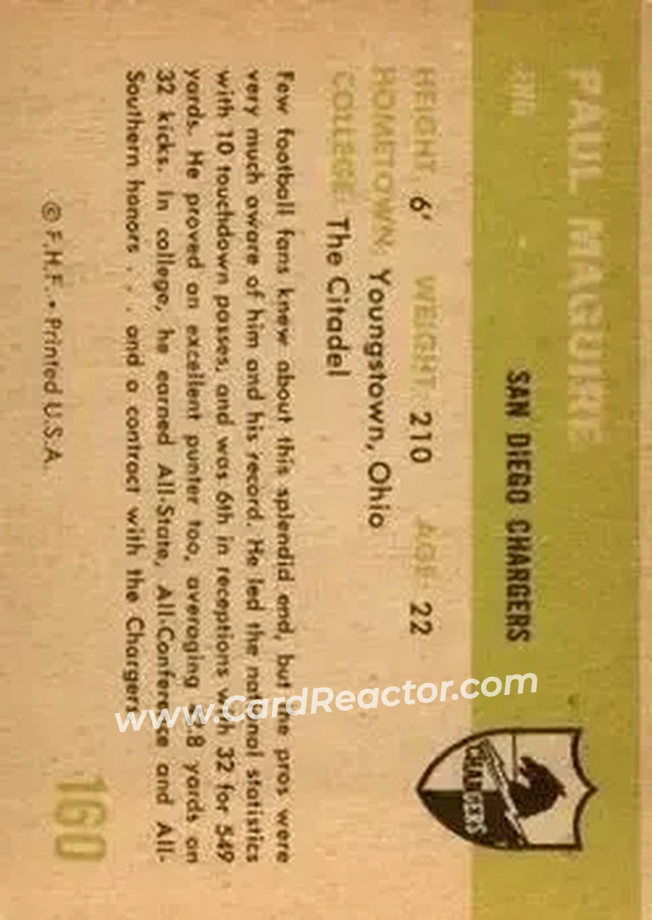 Back of Paul Maguire
