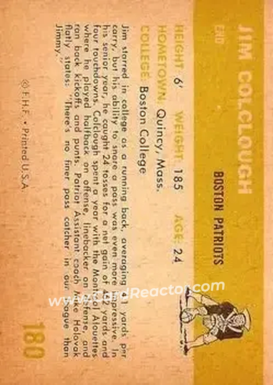 Back of Jim Colclough