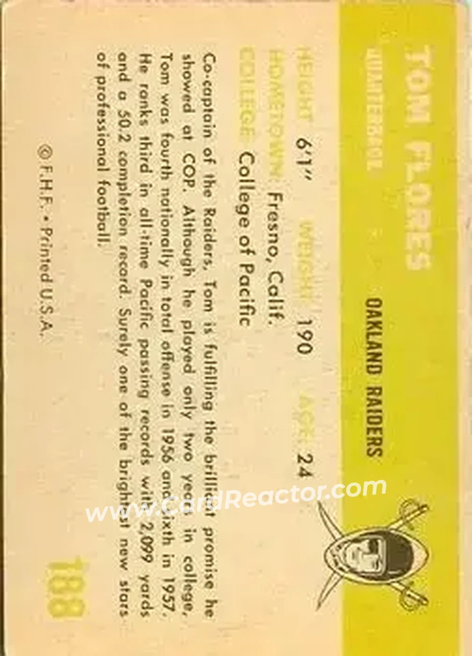 Back of Tom Flores