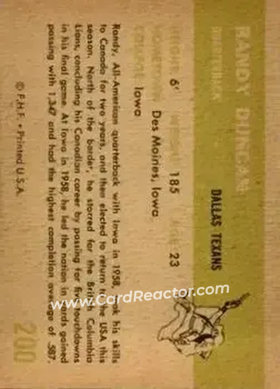 Back of Randy Duncan