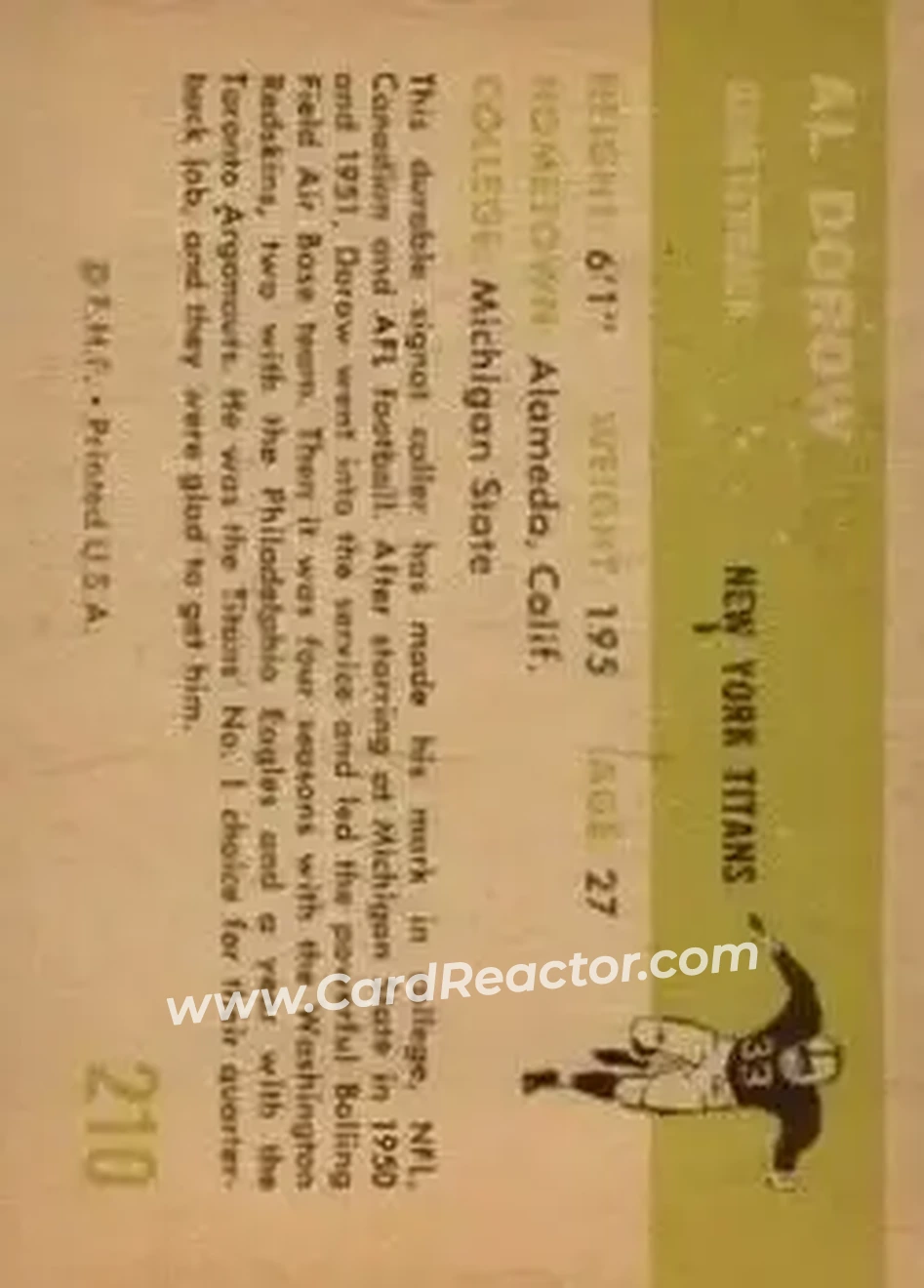 Back of Al Dorow