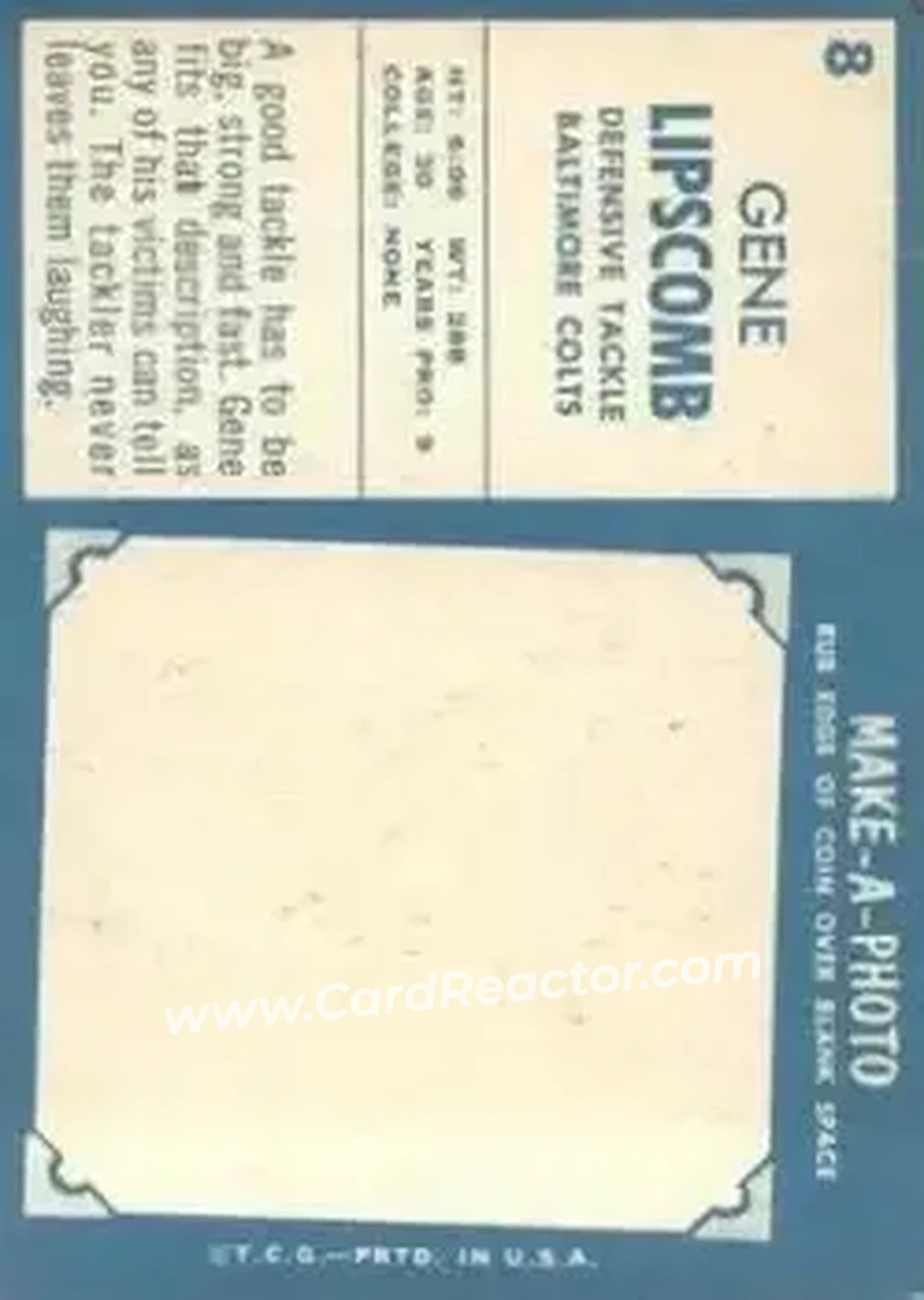 Back of Gene Lipscomb