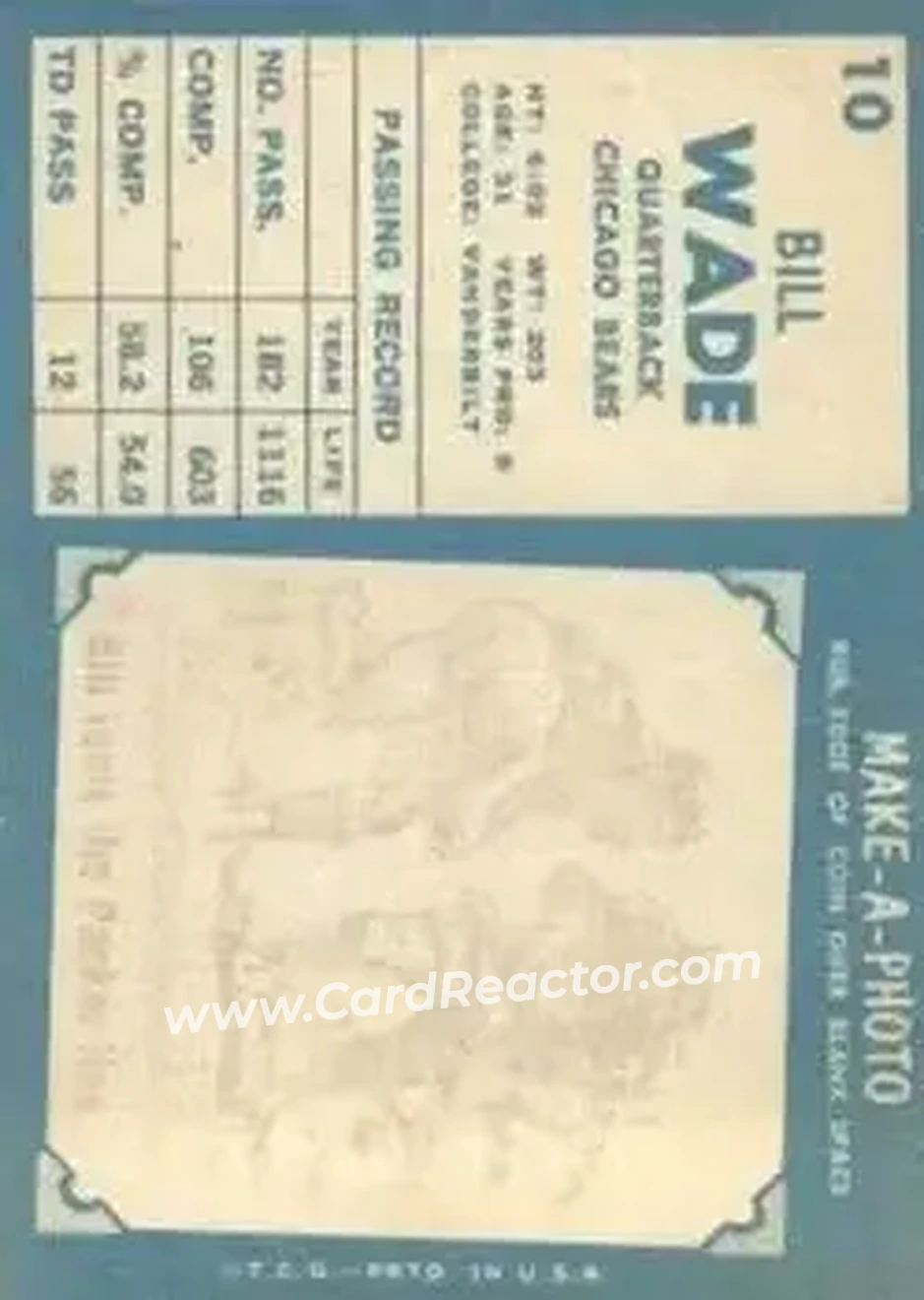 Back of Bill Wade
