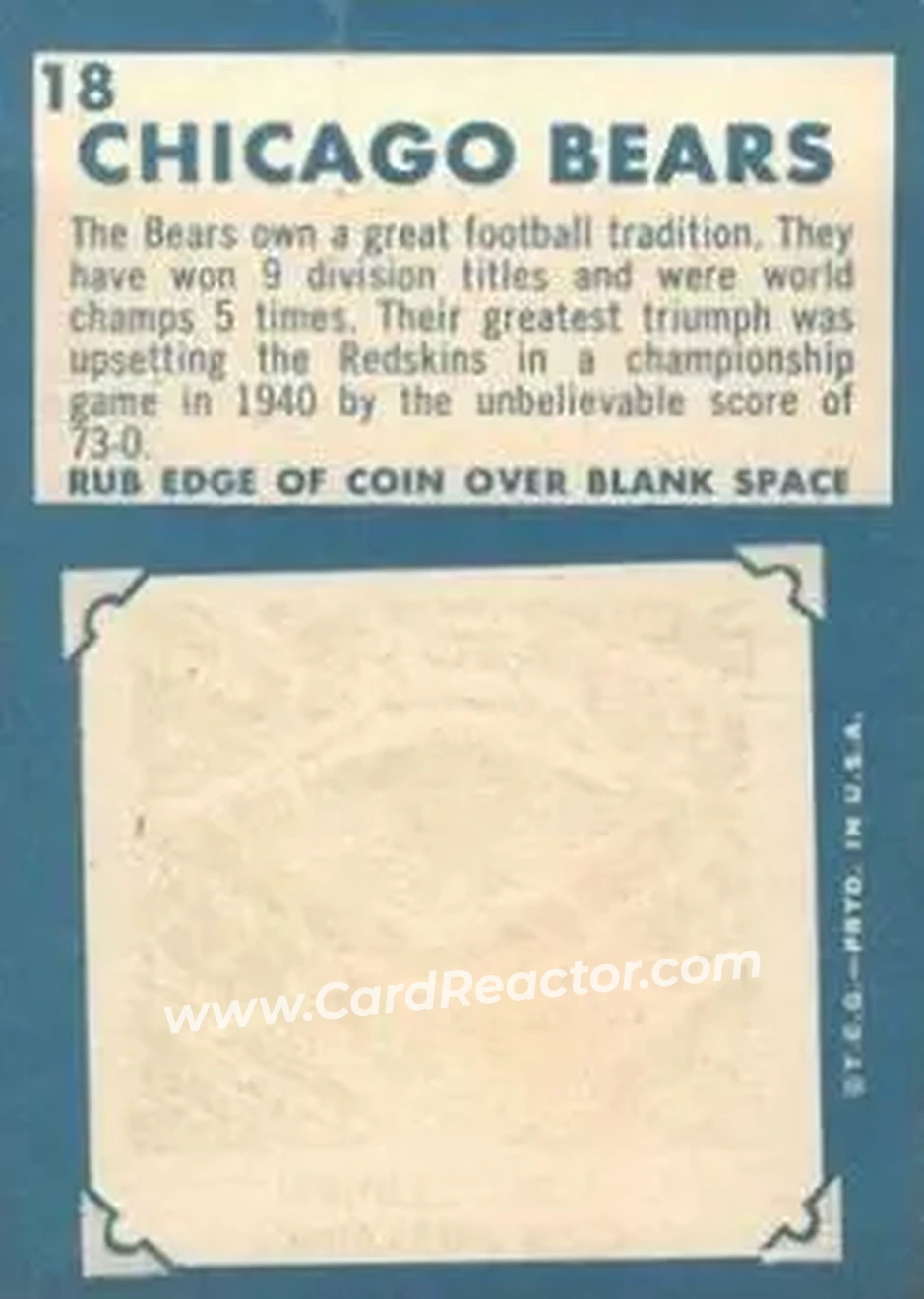 Back of Card #18