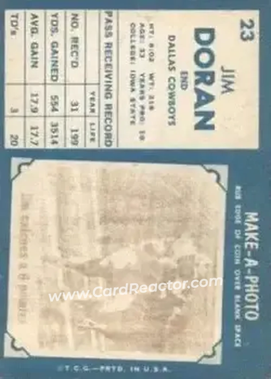 Back of Jim Doran
