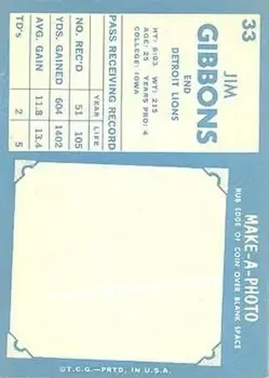 Back of Jim Gibbons