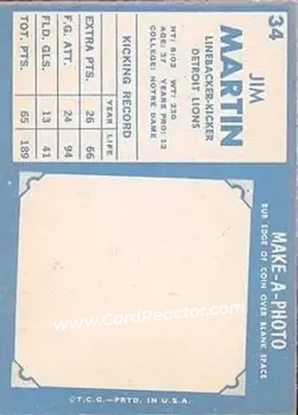 Back of Jim Martin