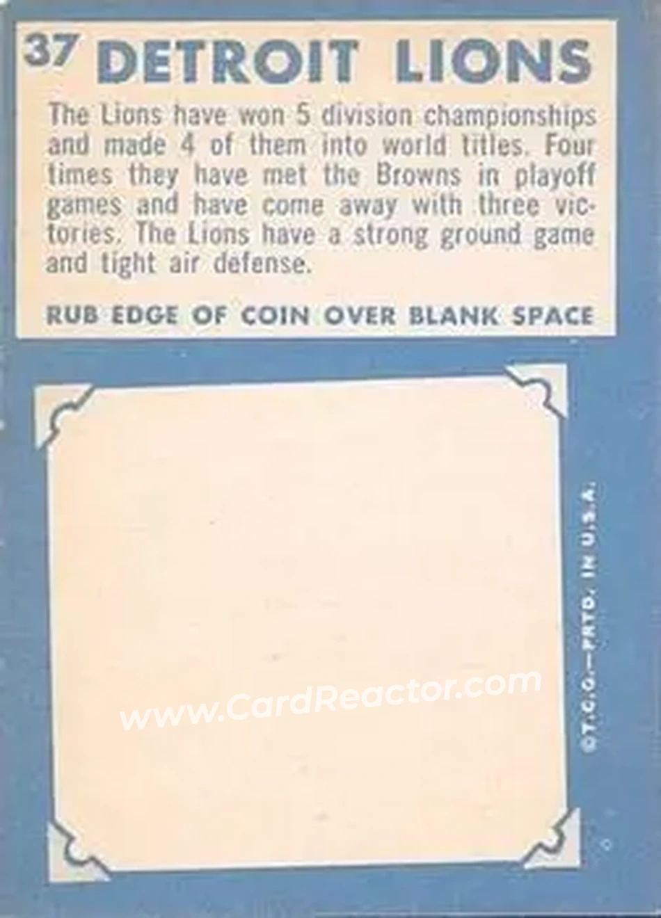 Back of Card #37