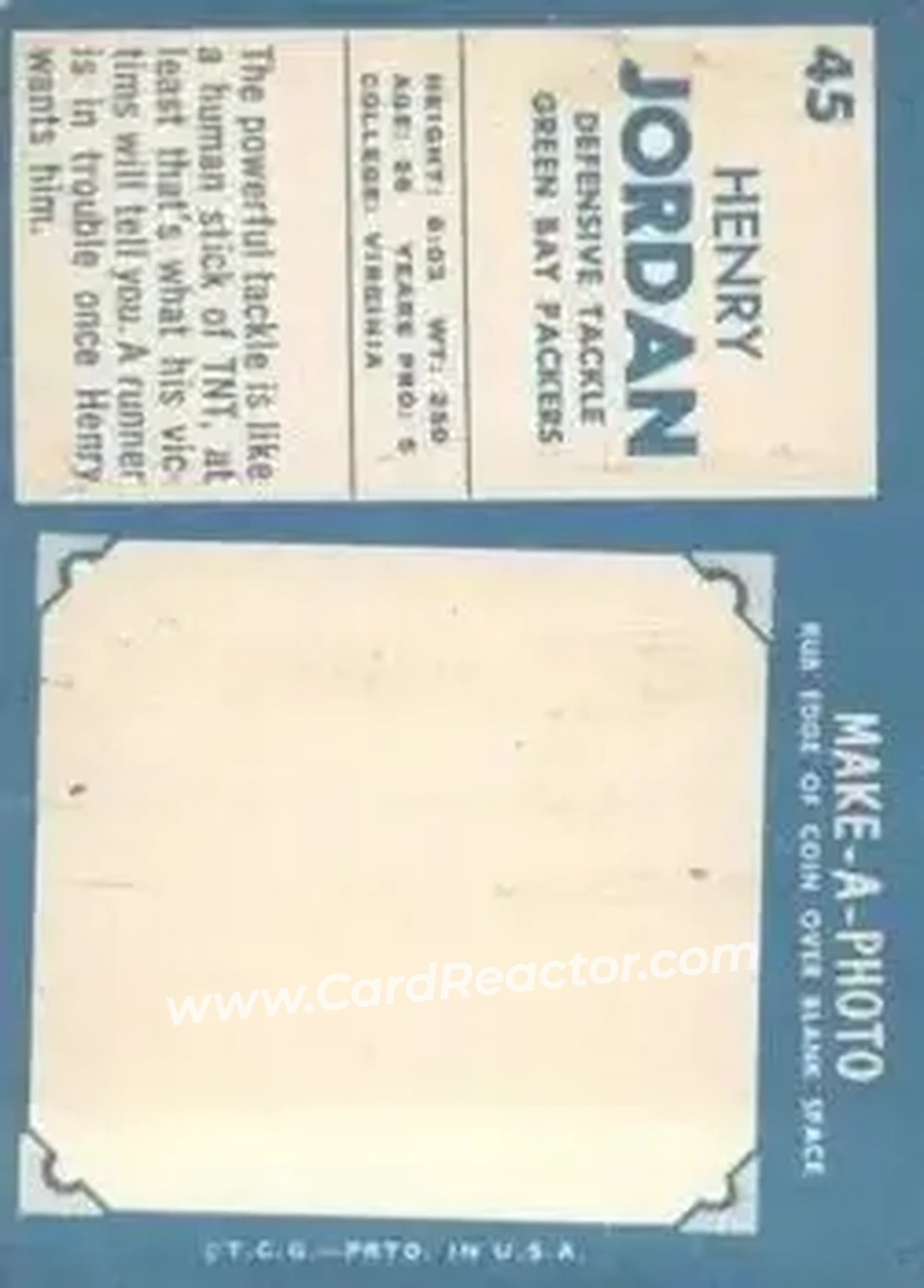 Back of Henry Jordan