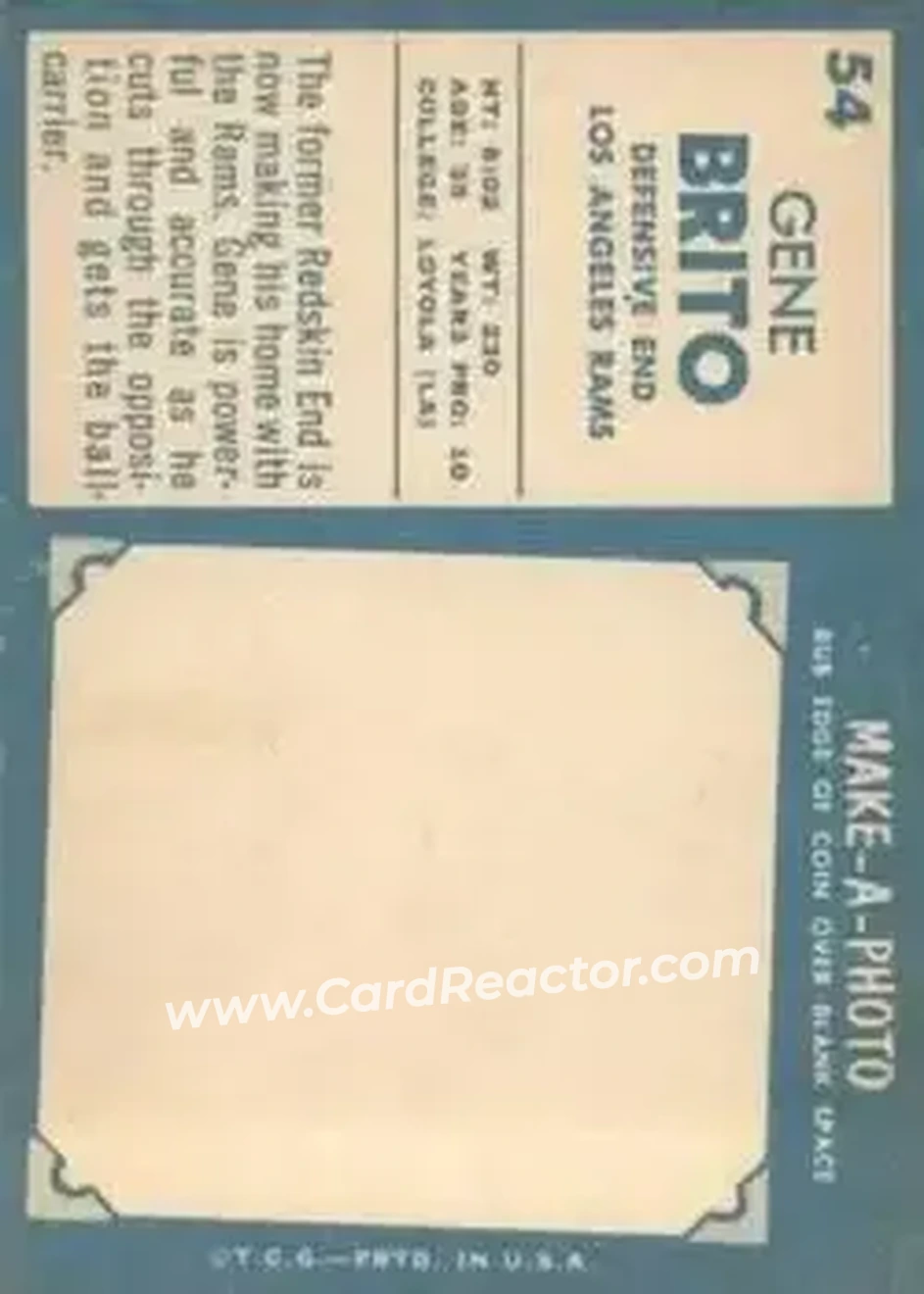 Back of Gene Brito