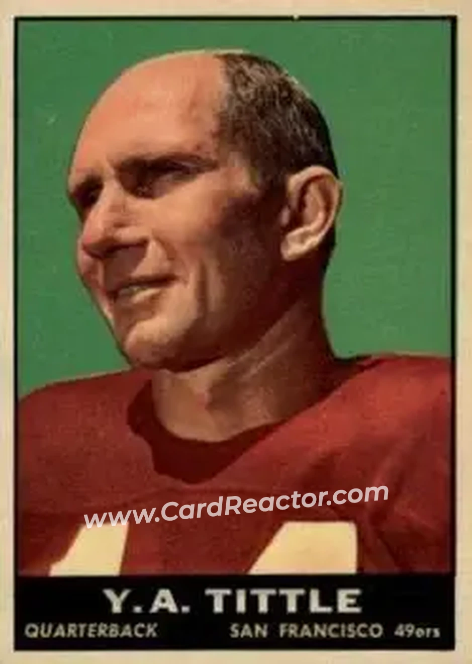 Front of Y.A. Tittle