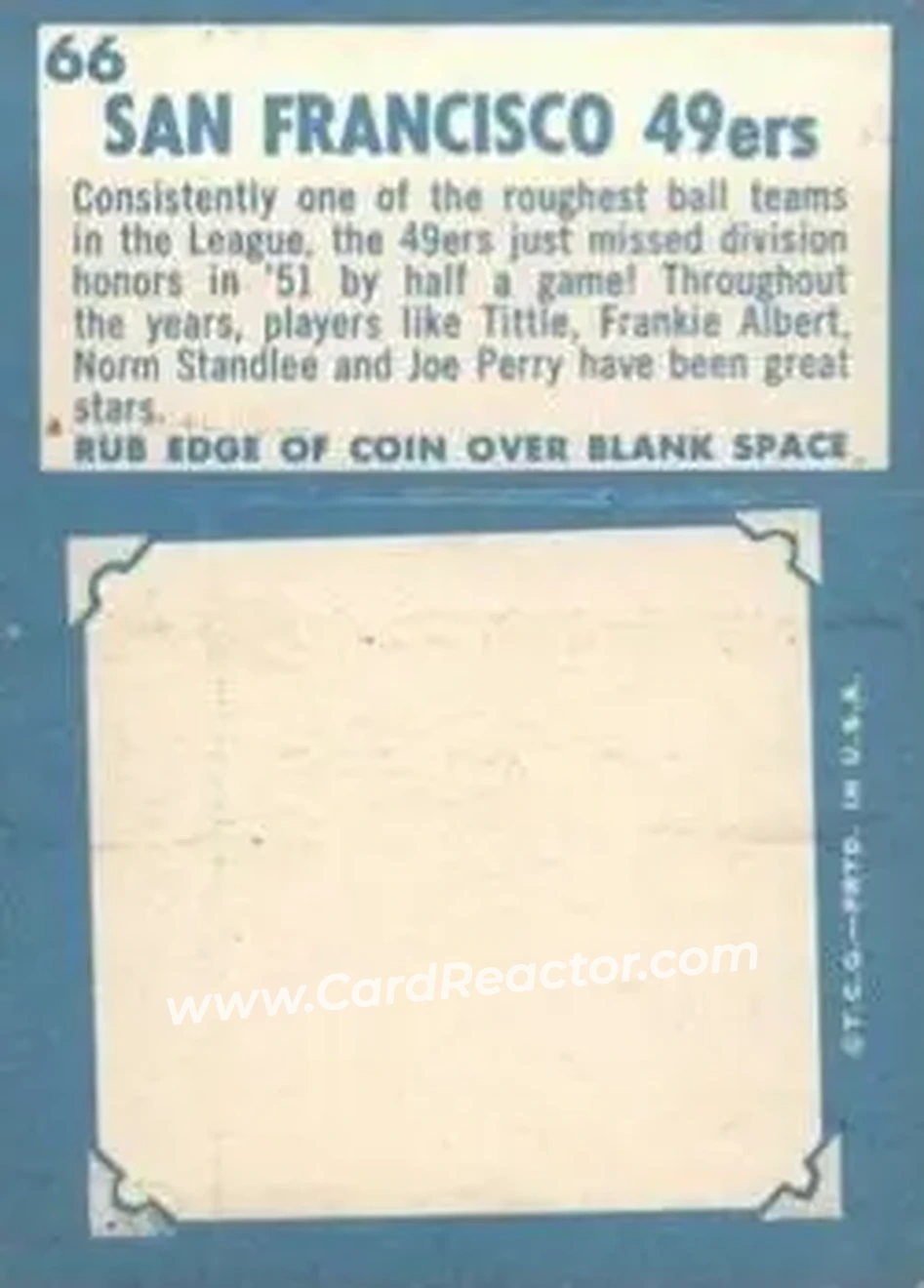 Back of Card #66