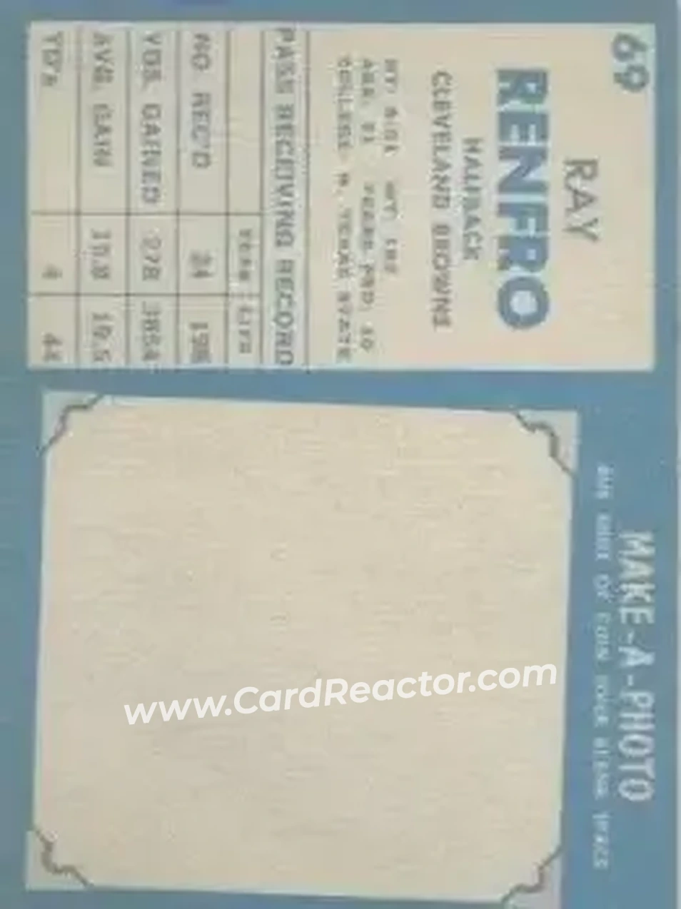 Back of Ray Renfro