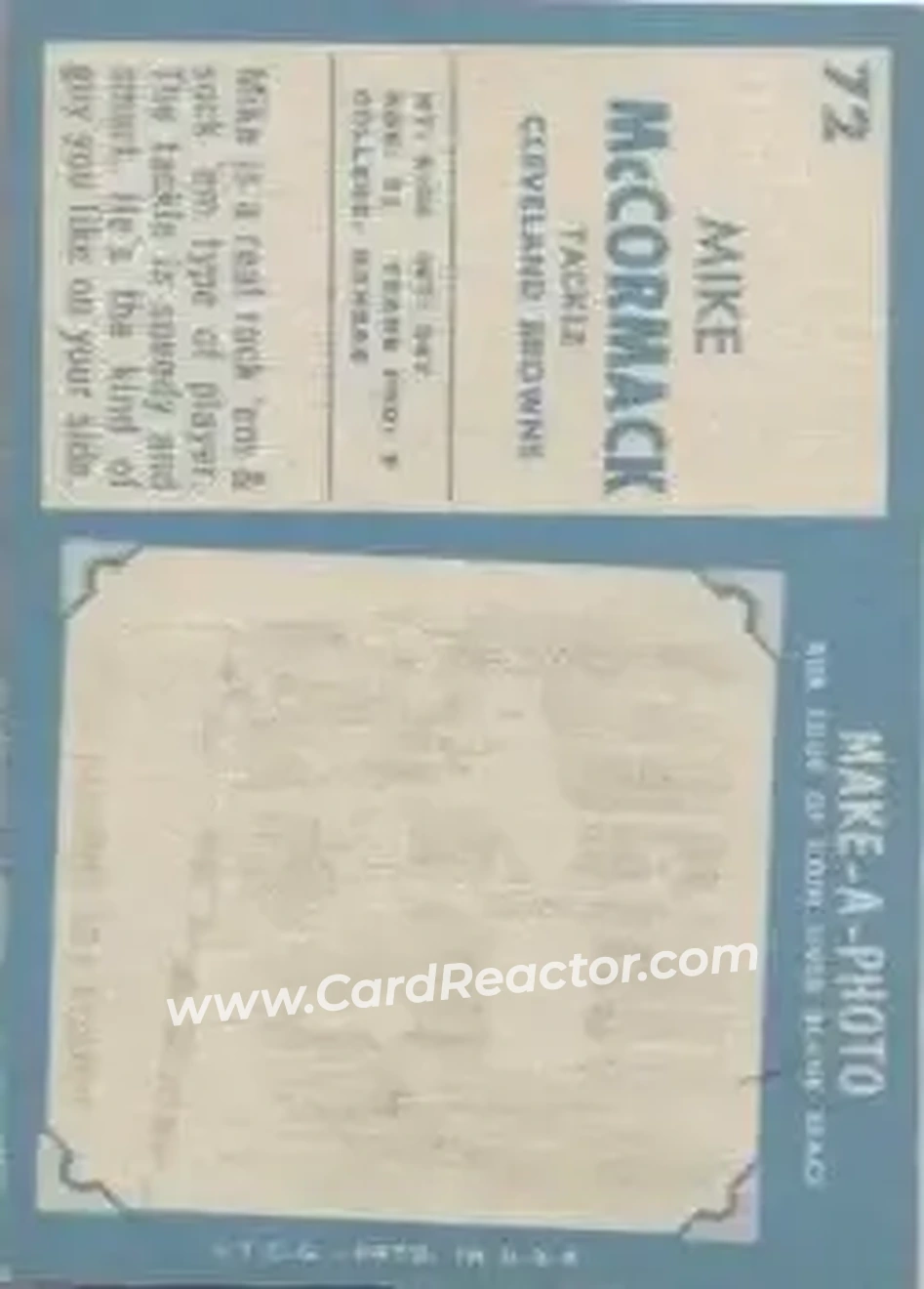 Back of Mike McCormack