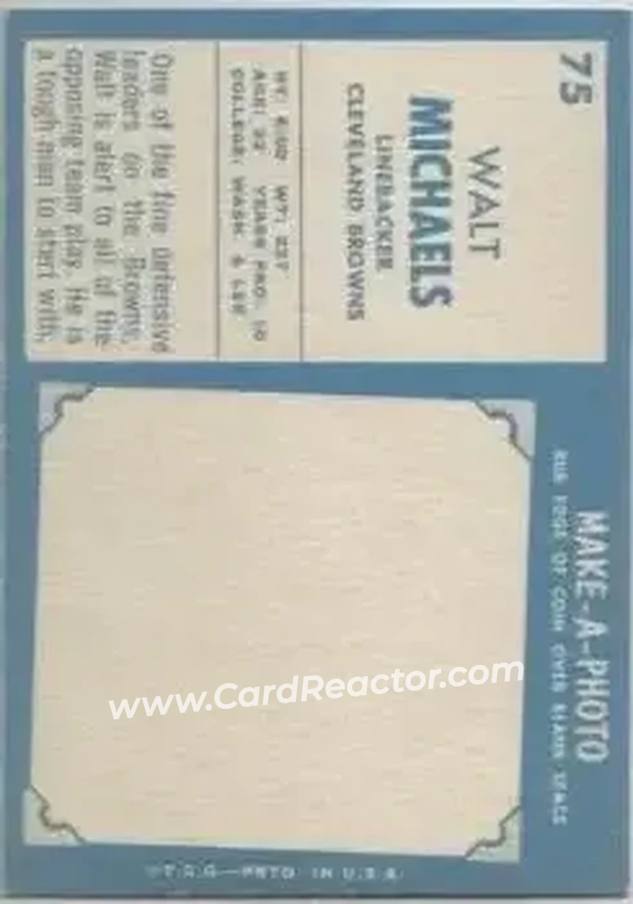 Back of Walt Michaels