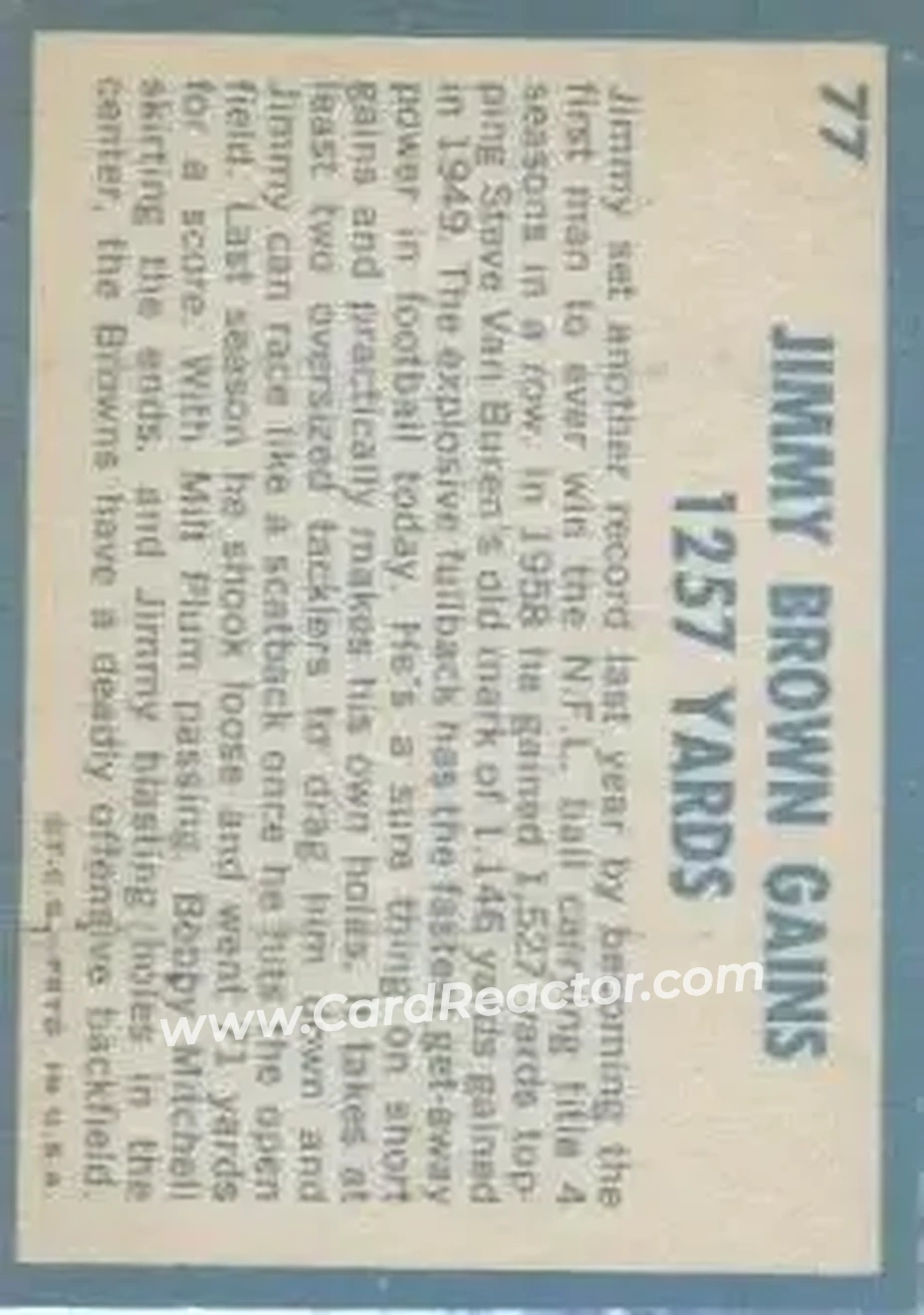 Back of Card #77