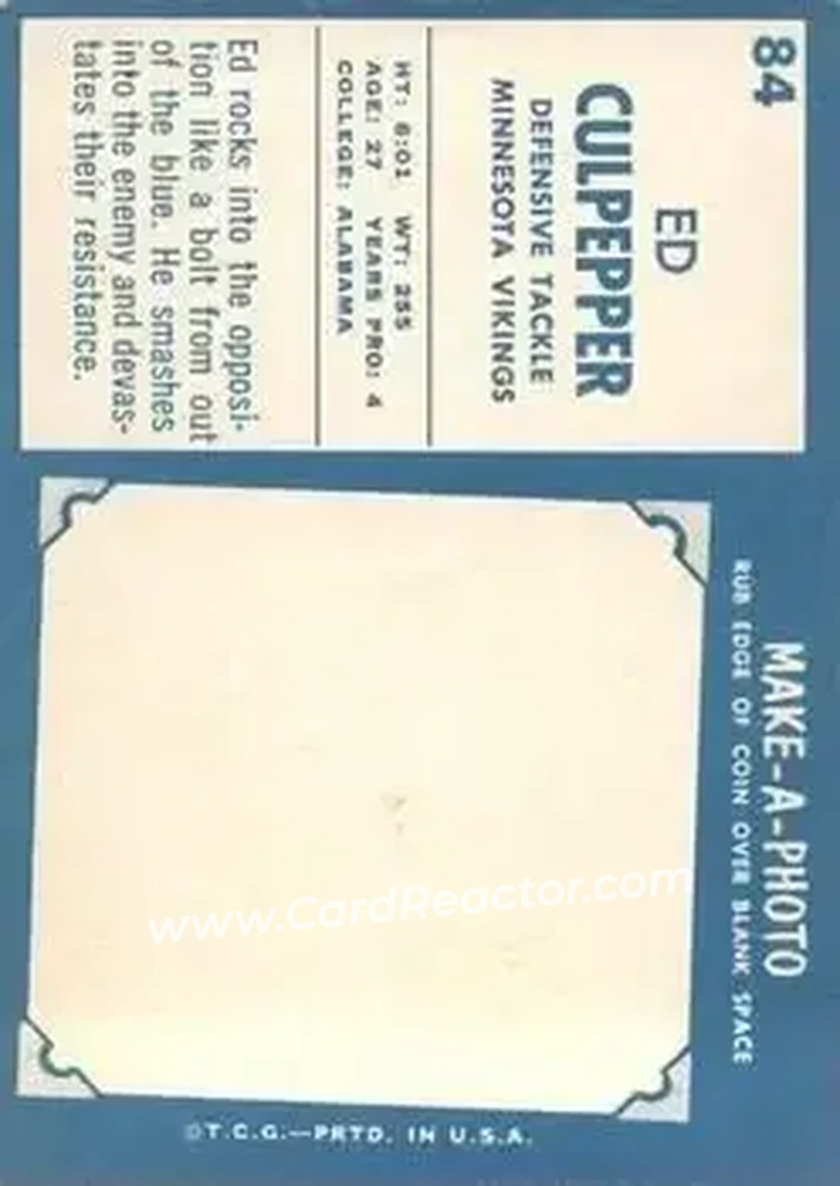 Back of Ed Culpepper