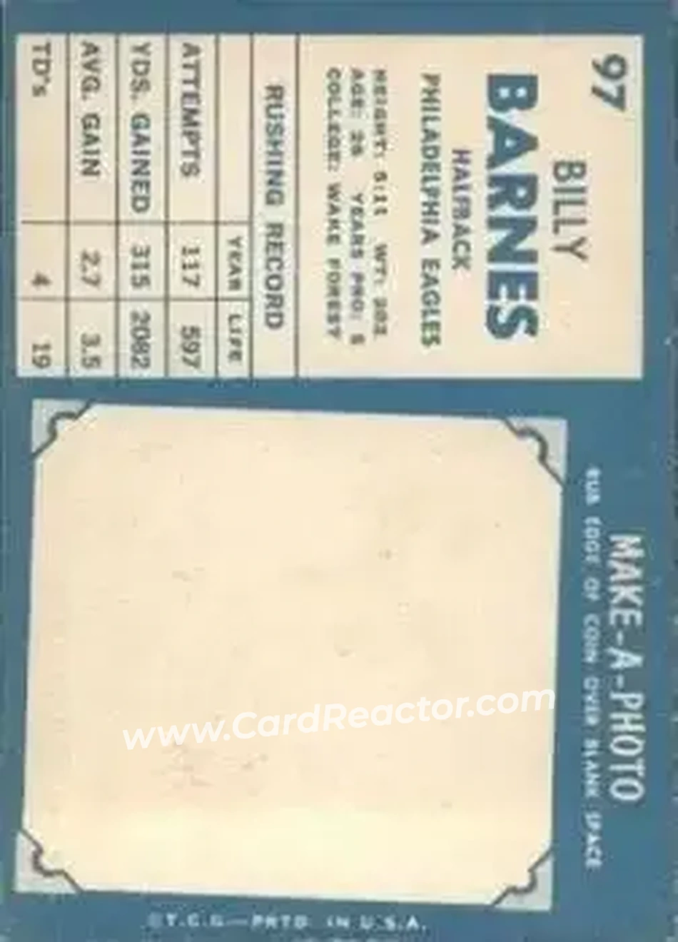 Back of Bill Barnes