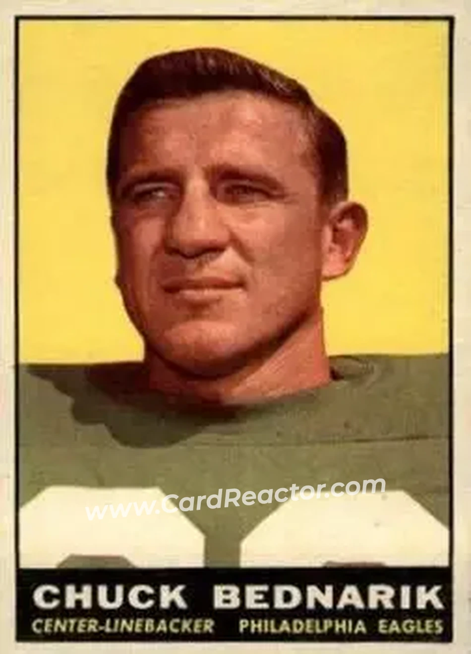 Front of Chuck Bednarik