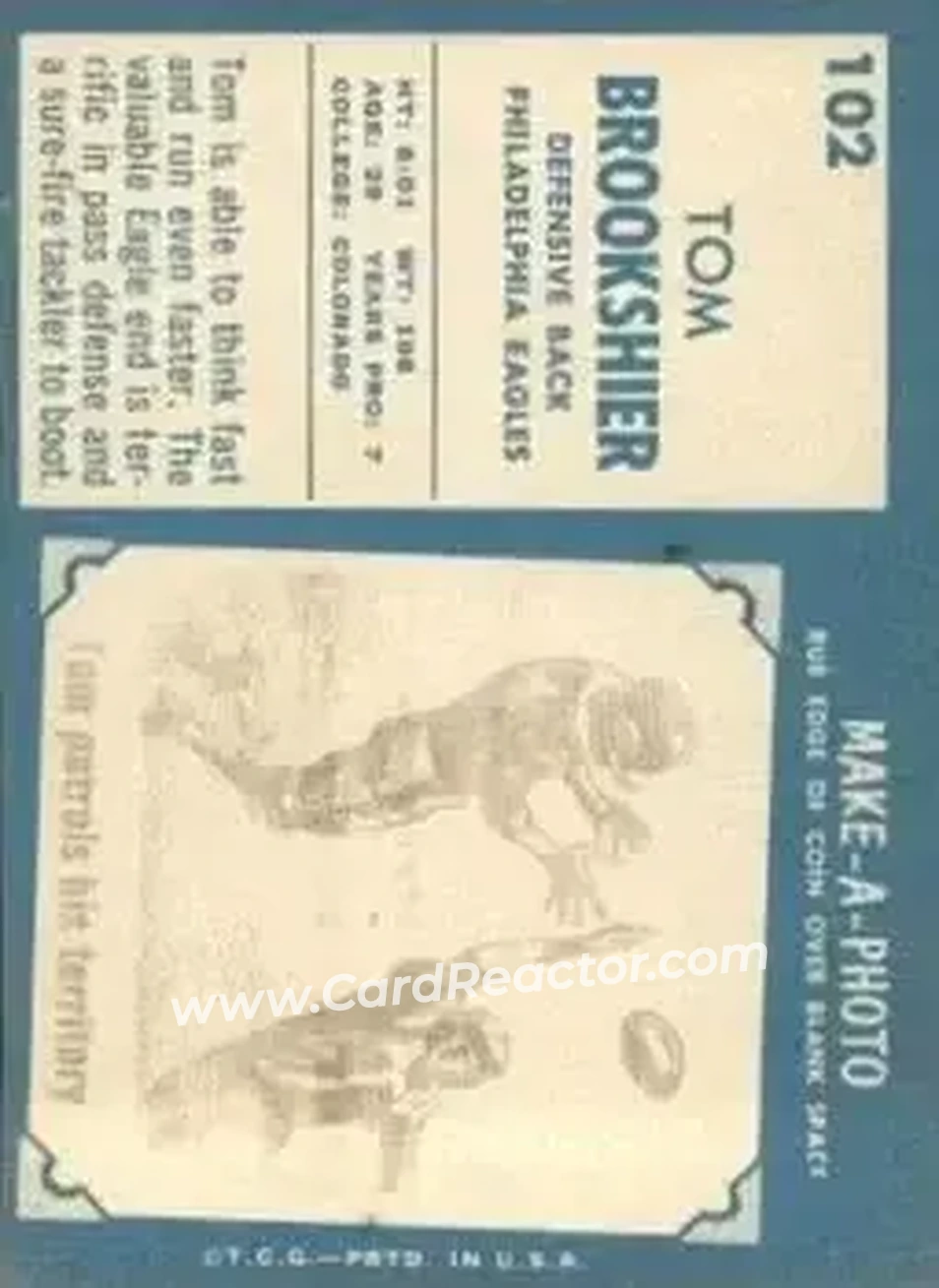 Back of Tom Brookshier