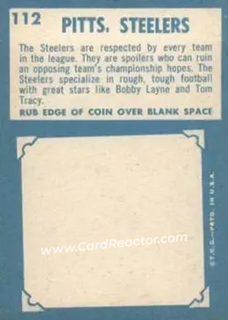 Back of Card #112