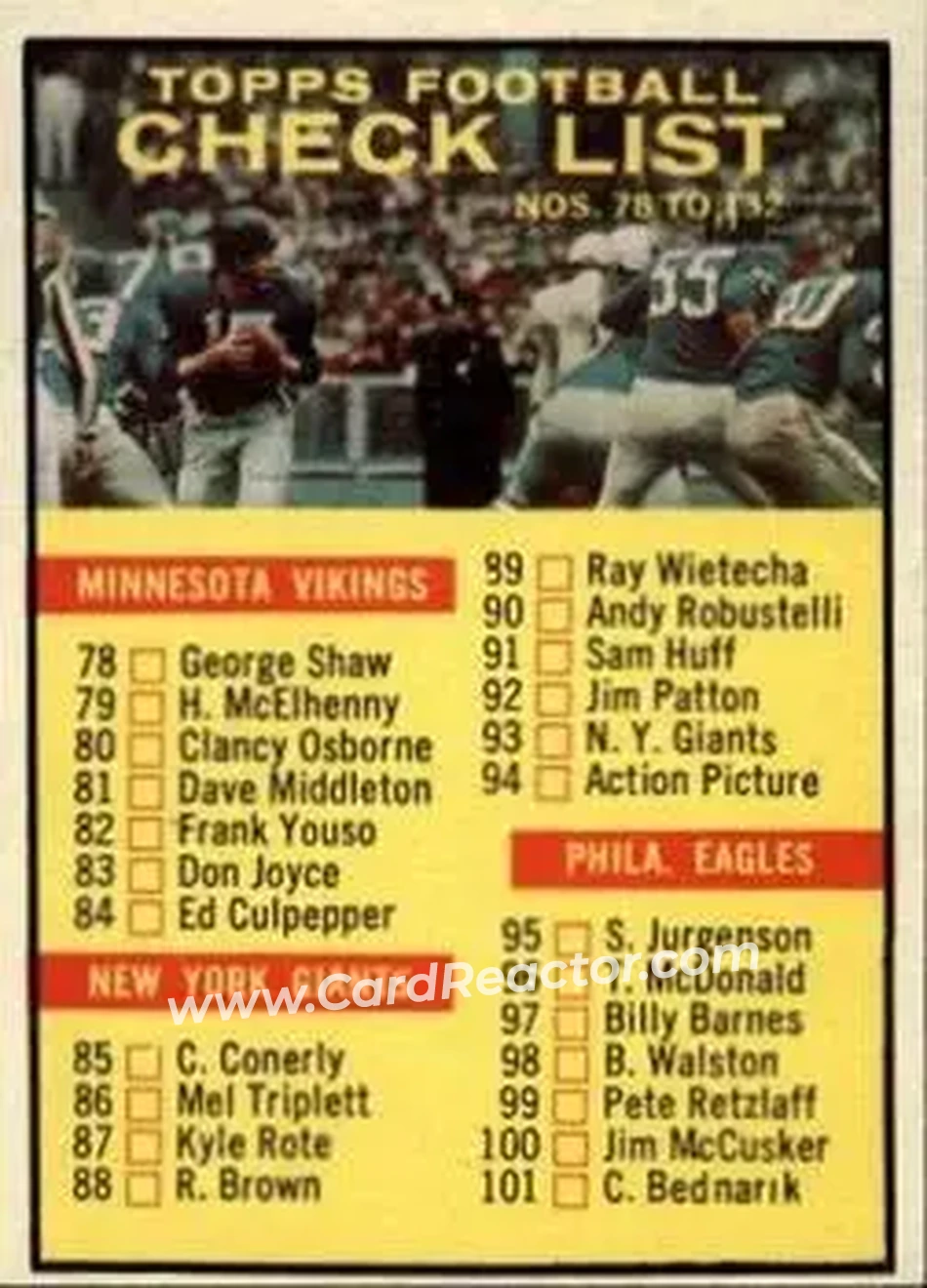 Front of Card #122