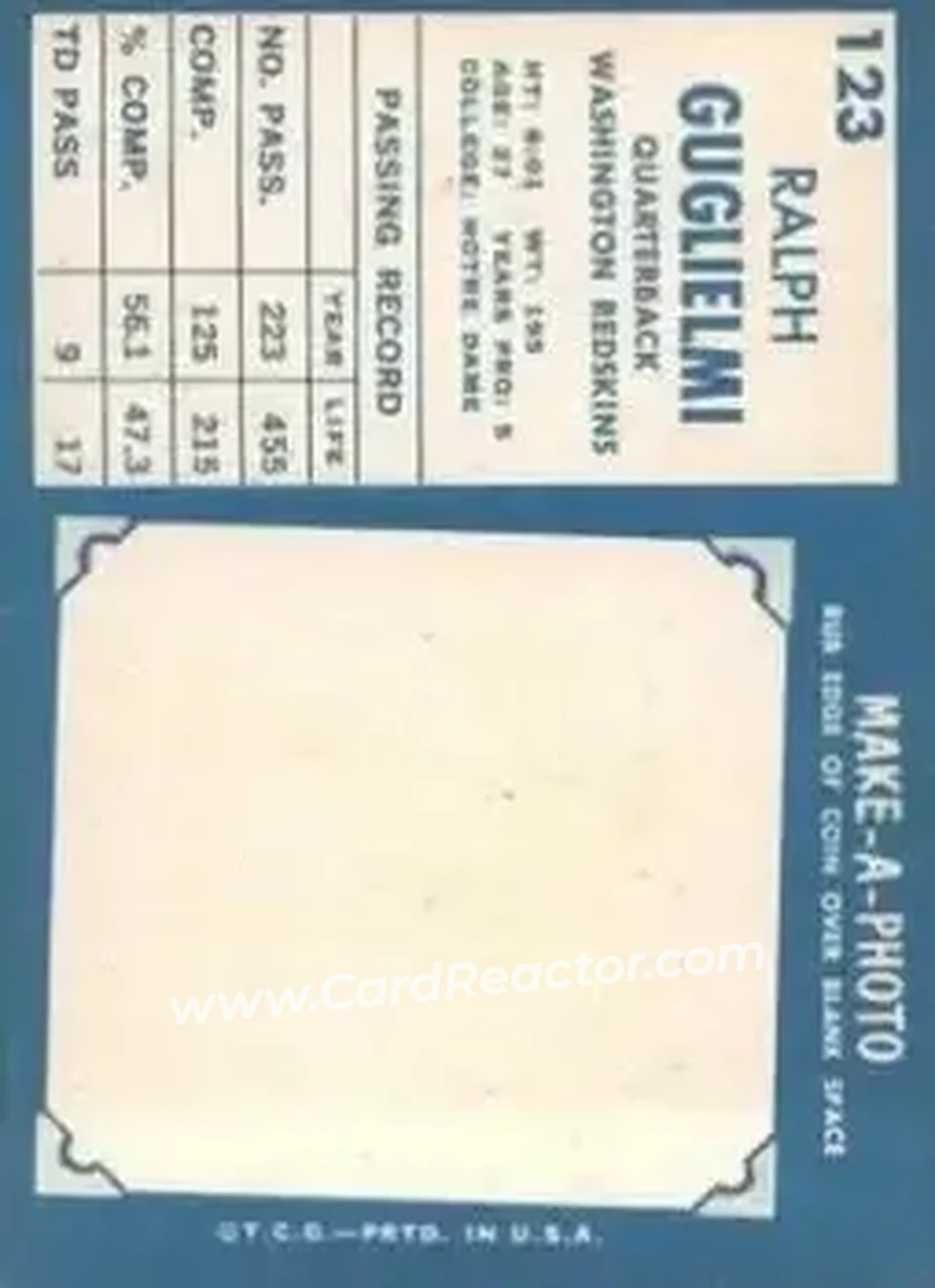 Back of Ralph Guglielmi