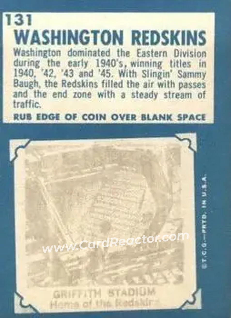 Back of Card #131
