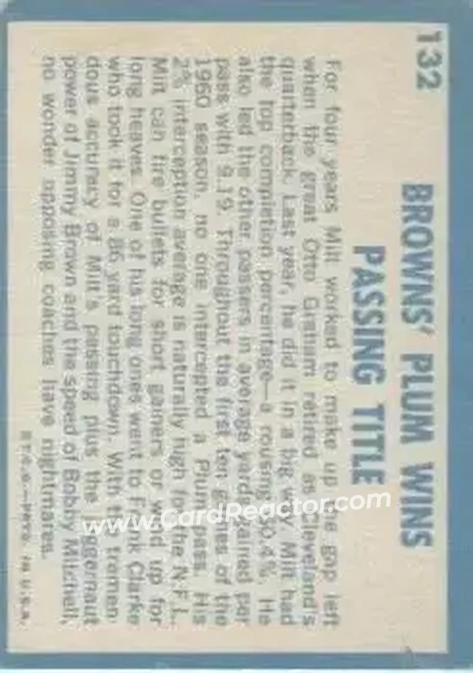 Back of Milt Plum