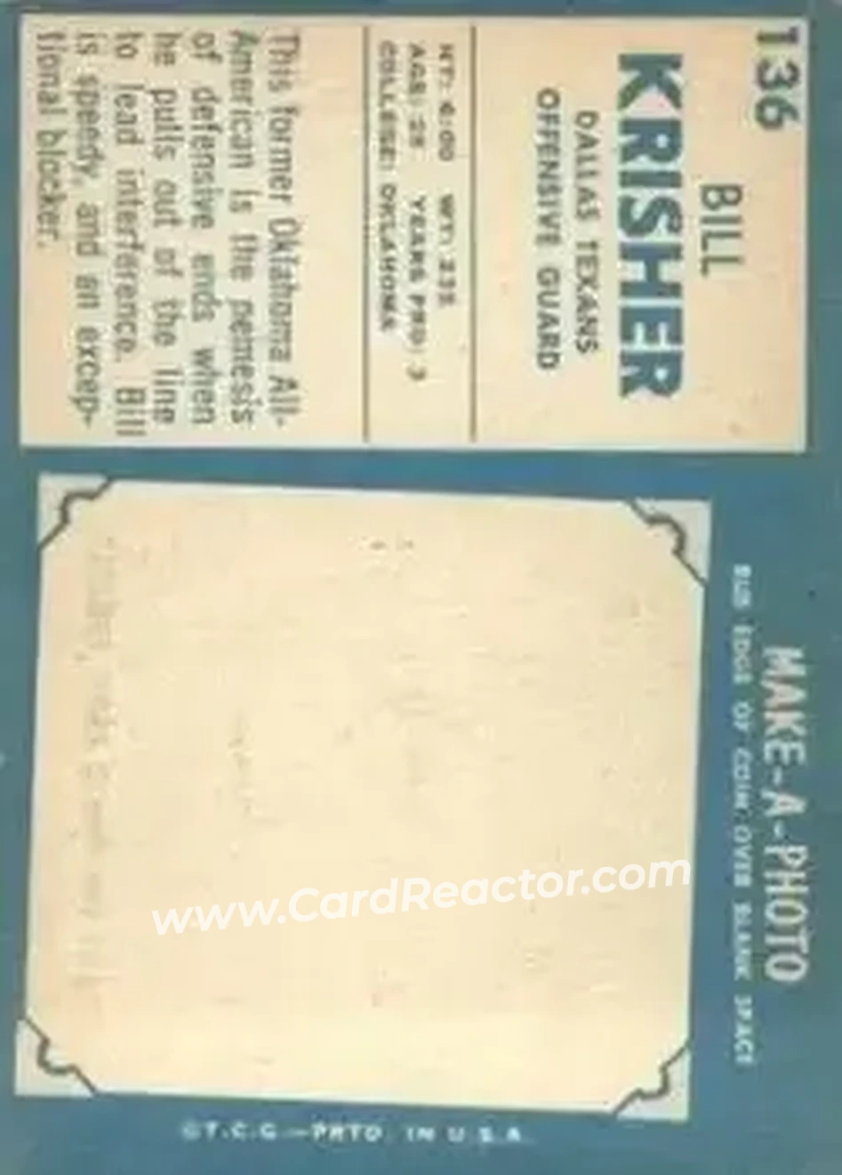 Back of Bill Krisher