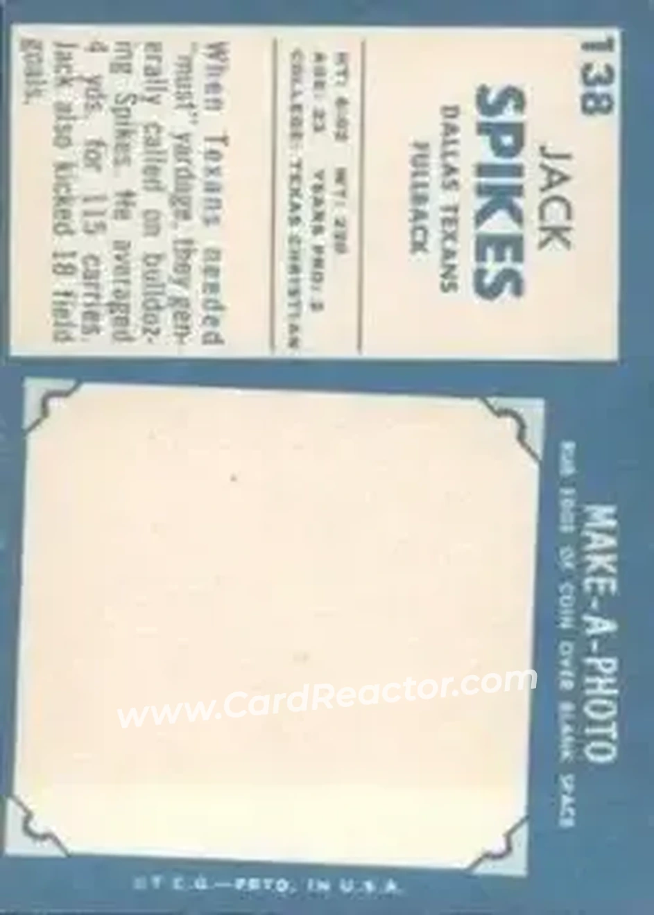 Back of Jack Spikes