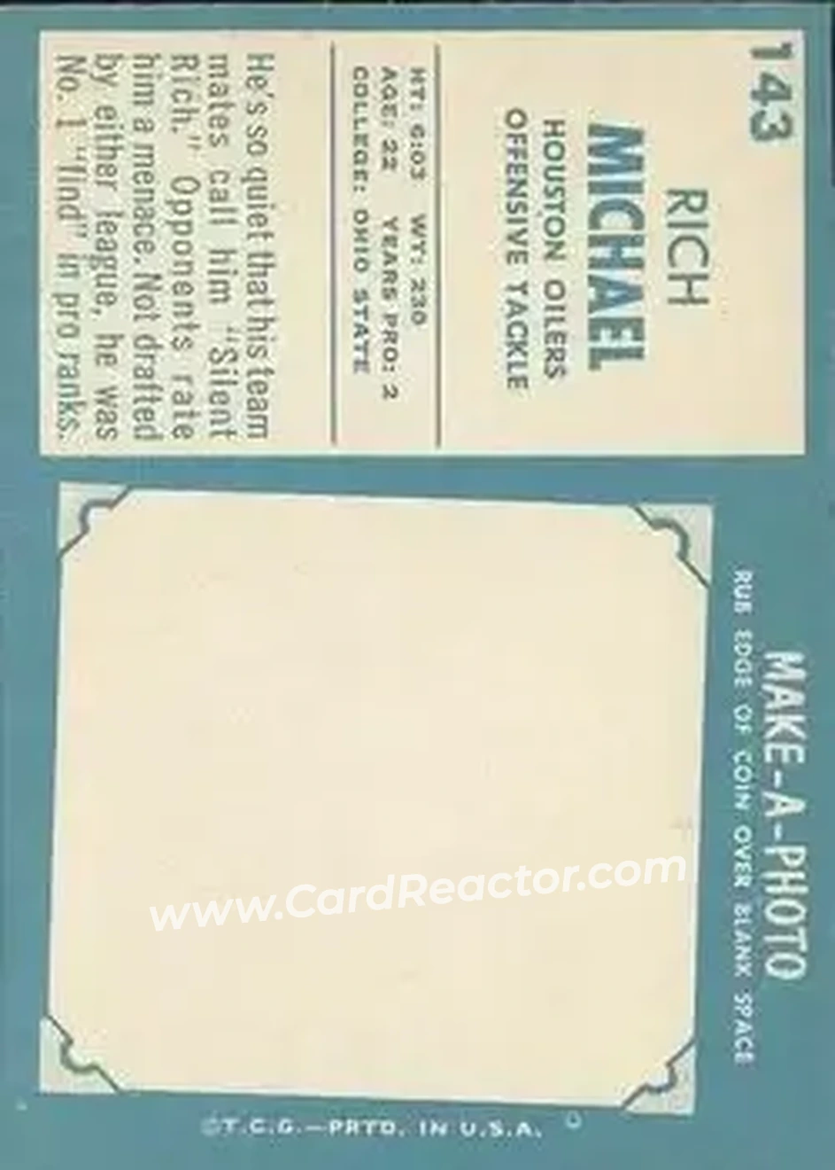 Back of Rich Michael