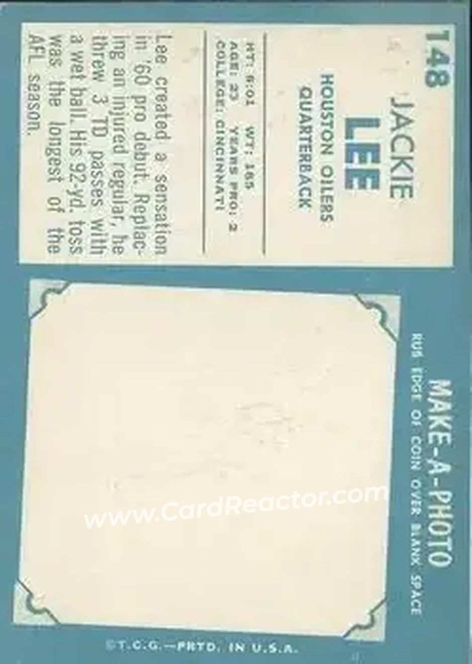 Back of Jack Lee