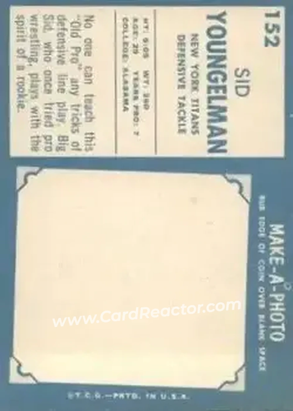 Back of Sid Youngelman