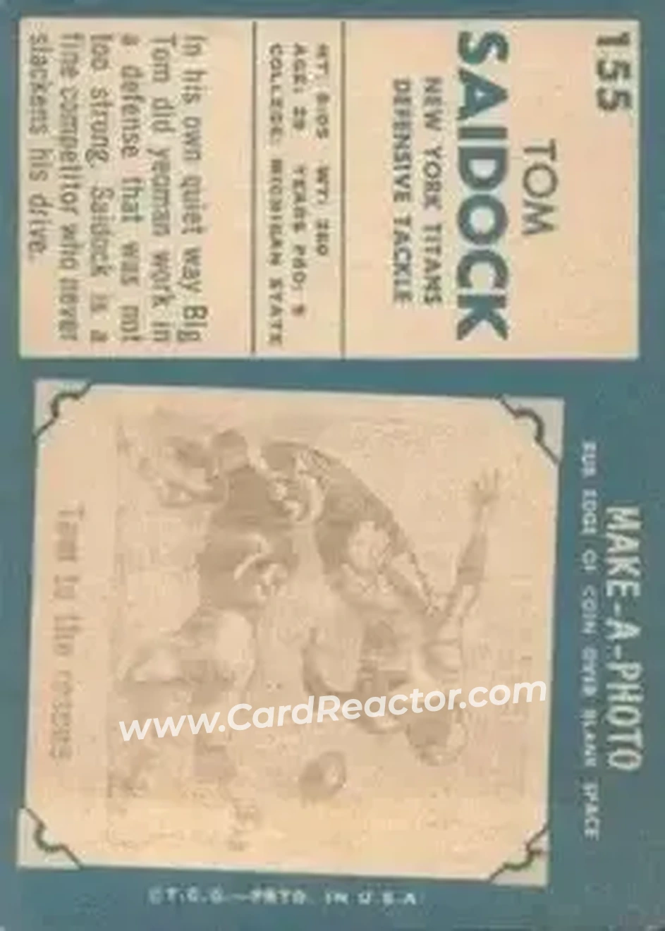 Back of Tom Saidock