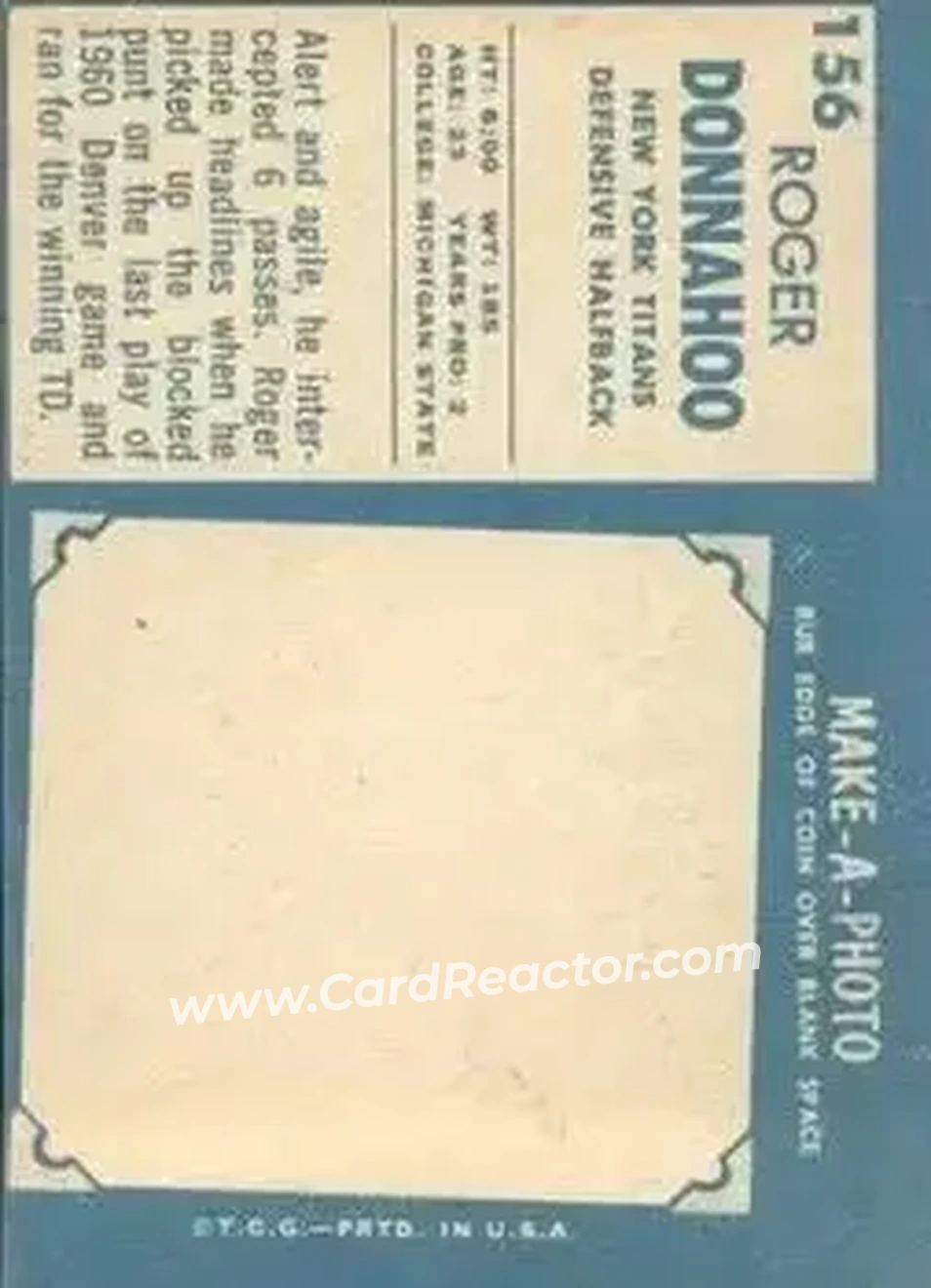 Back of Roger Donnahoo