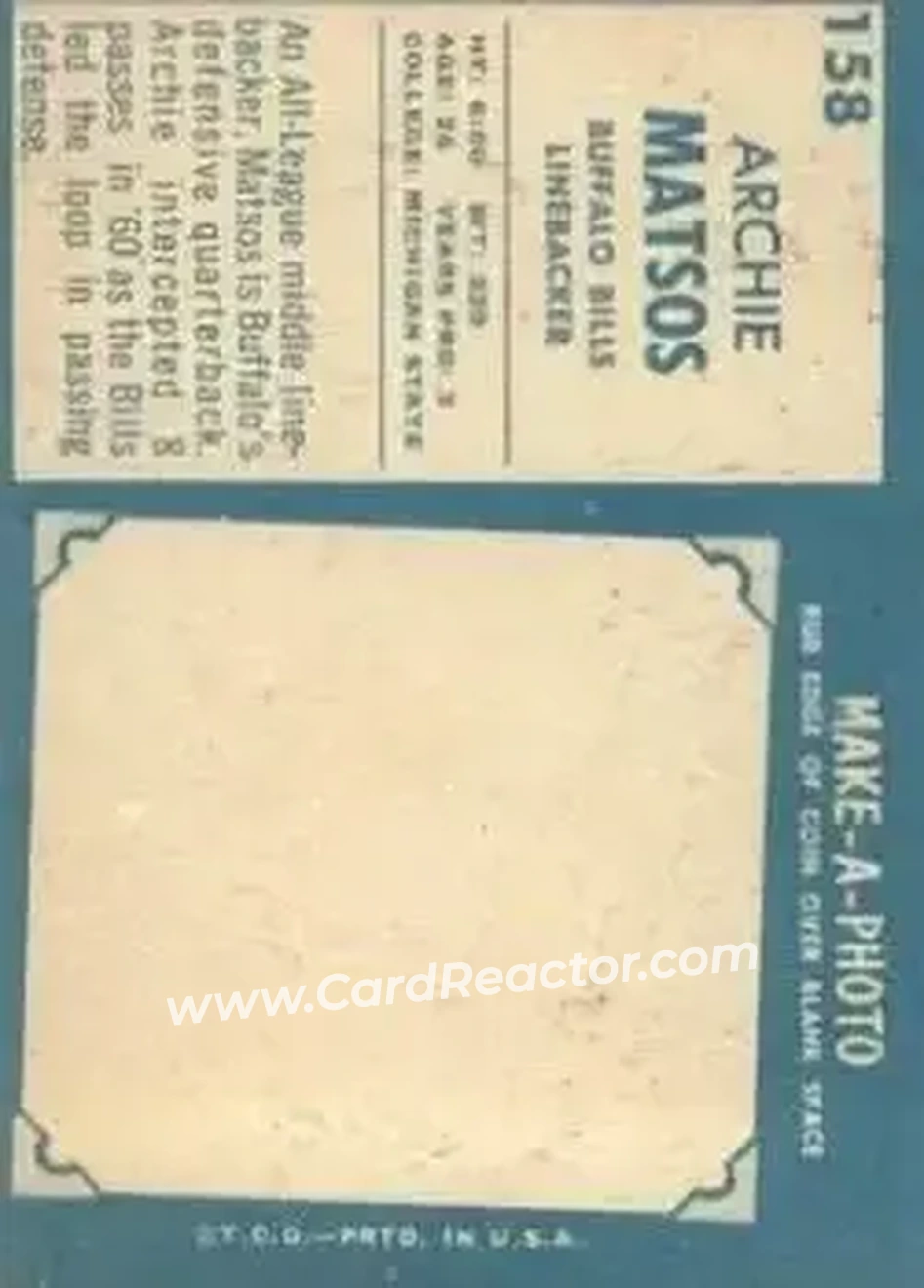 Back of Archie Matsos