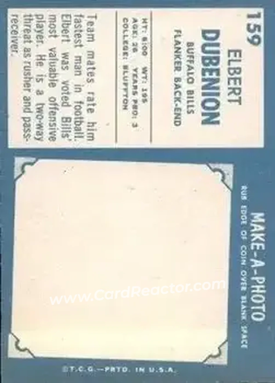 Back of Elbert Dubenion