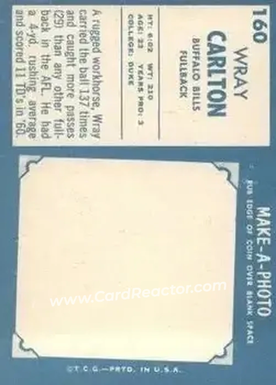 Back of Wray Carlton
