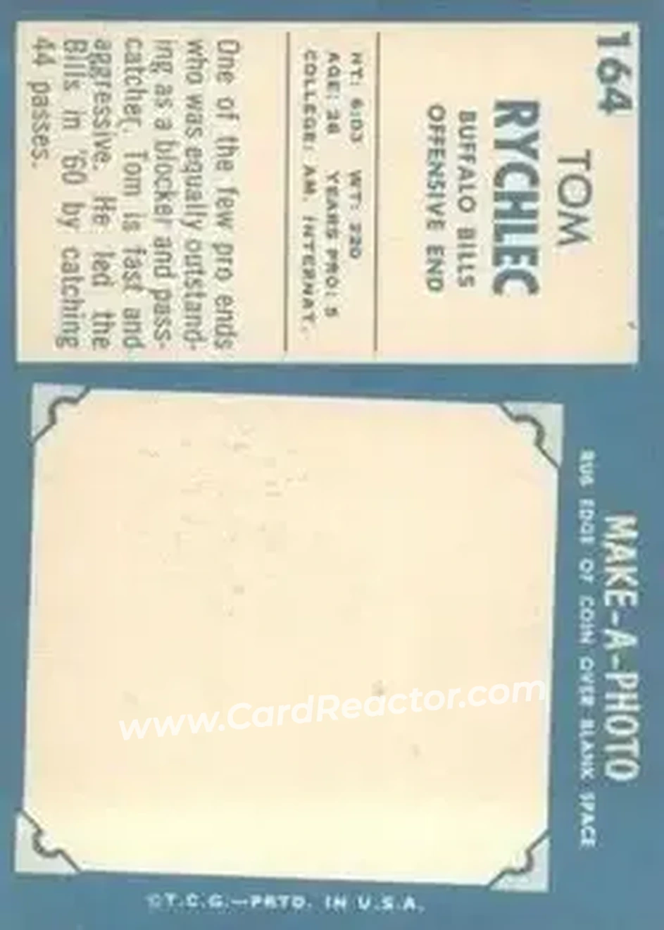Back of Tom Rychlec