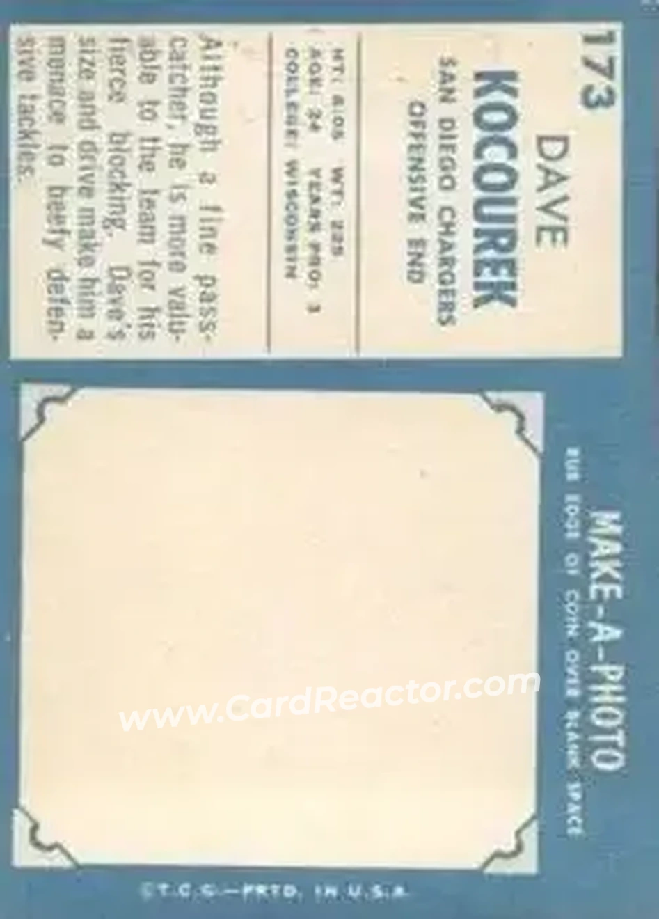 Back of Dave Kocourek
