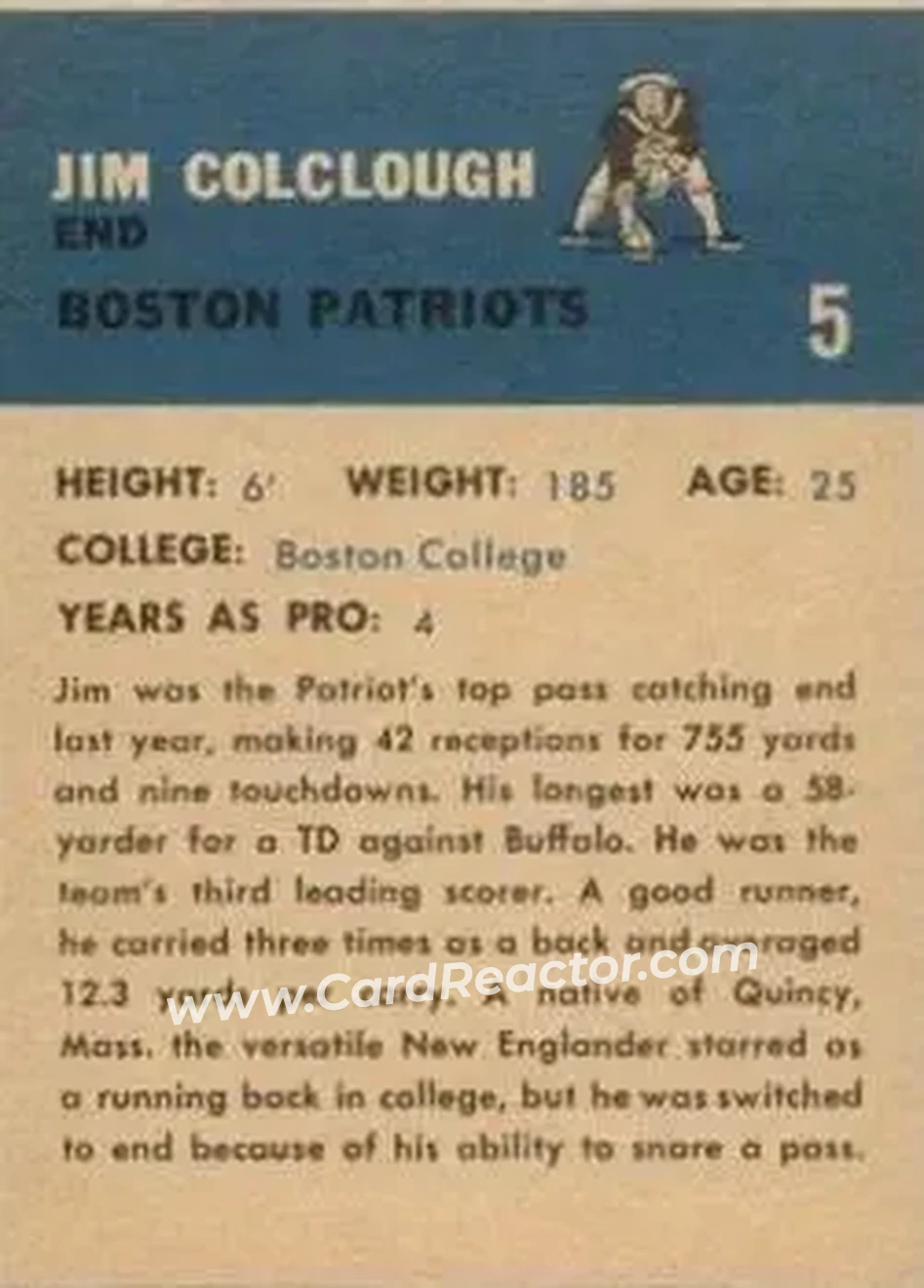 Back of Jim Colclough