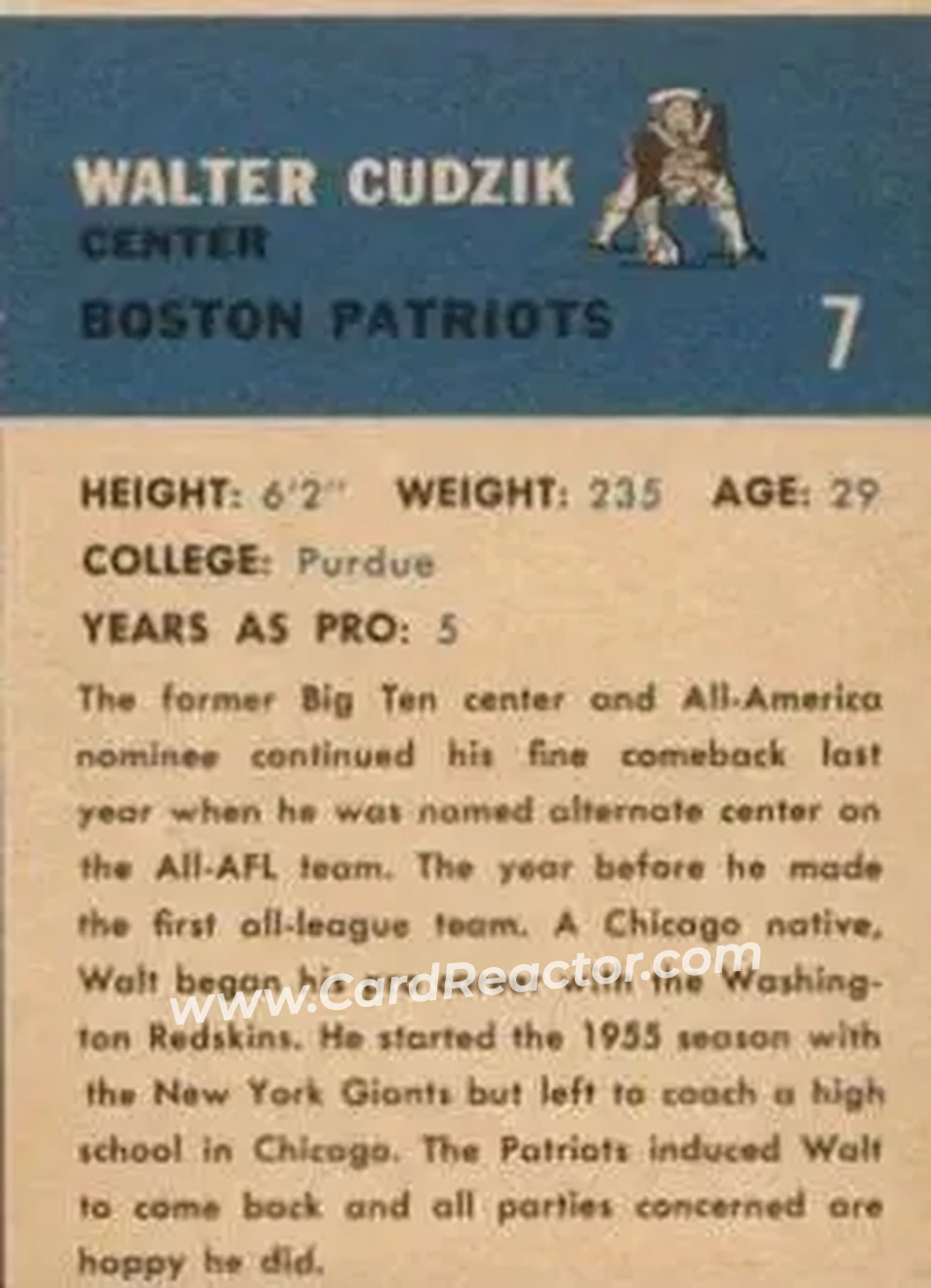 Back of Walt Cudzik