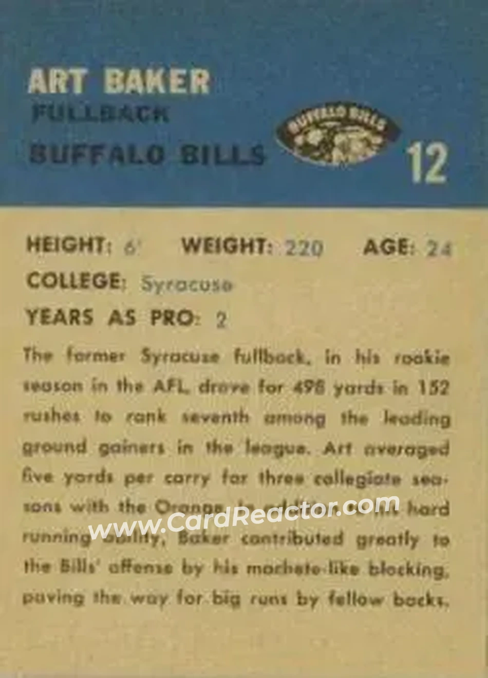 Back of Art Baker