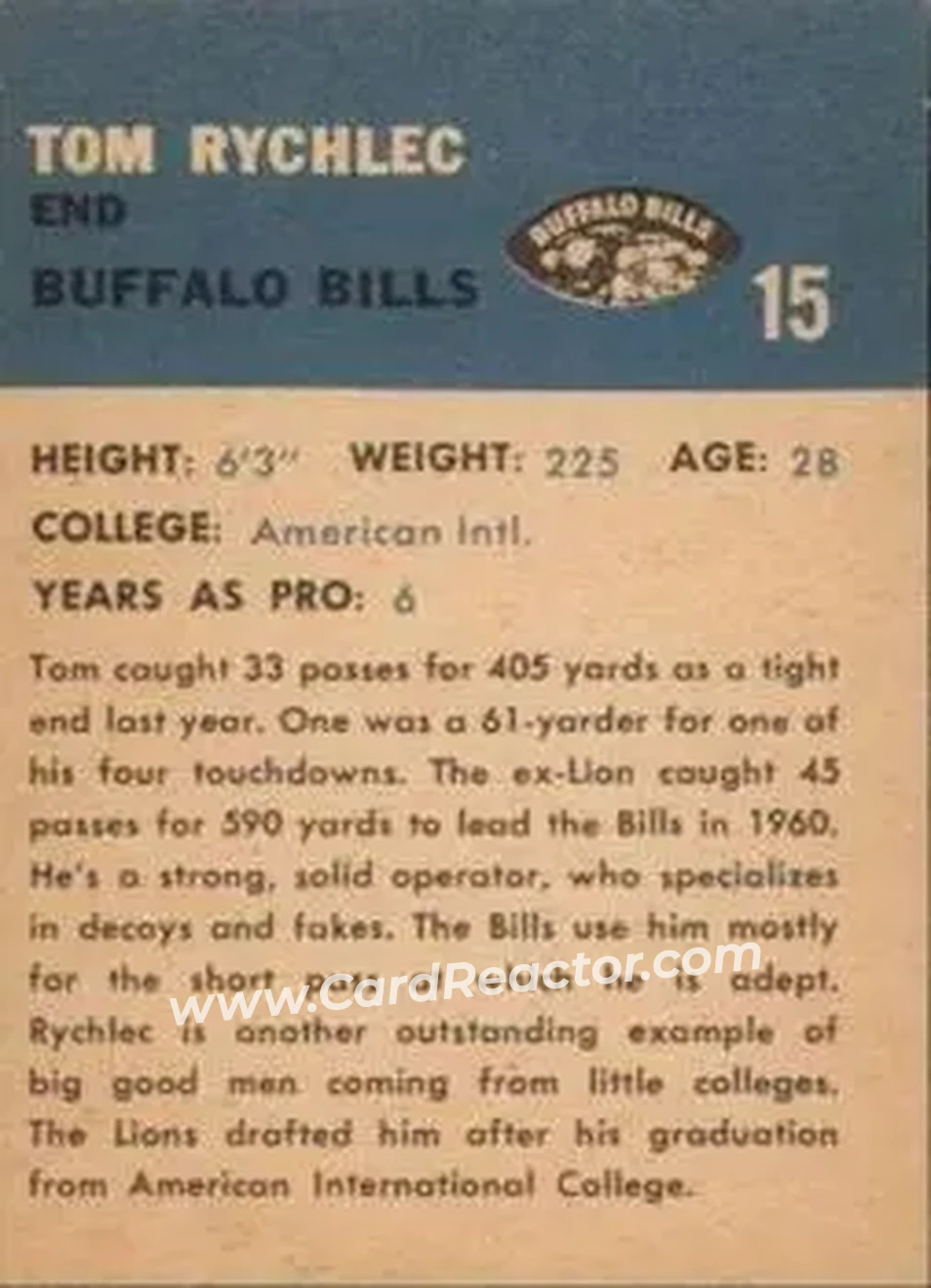 Back of Tom Rychlec