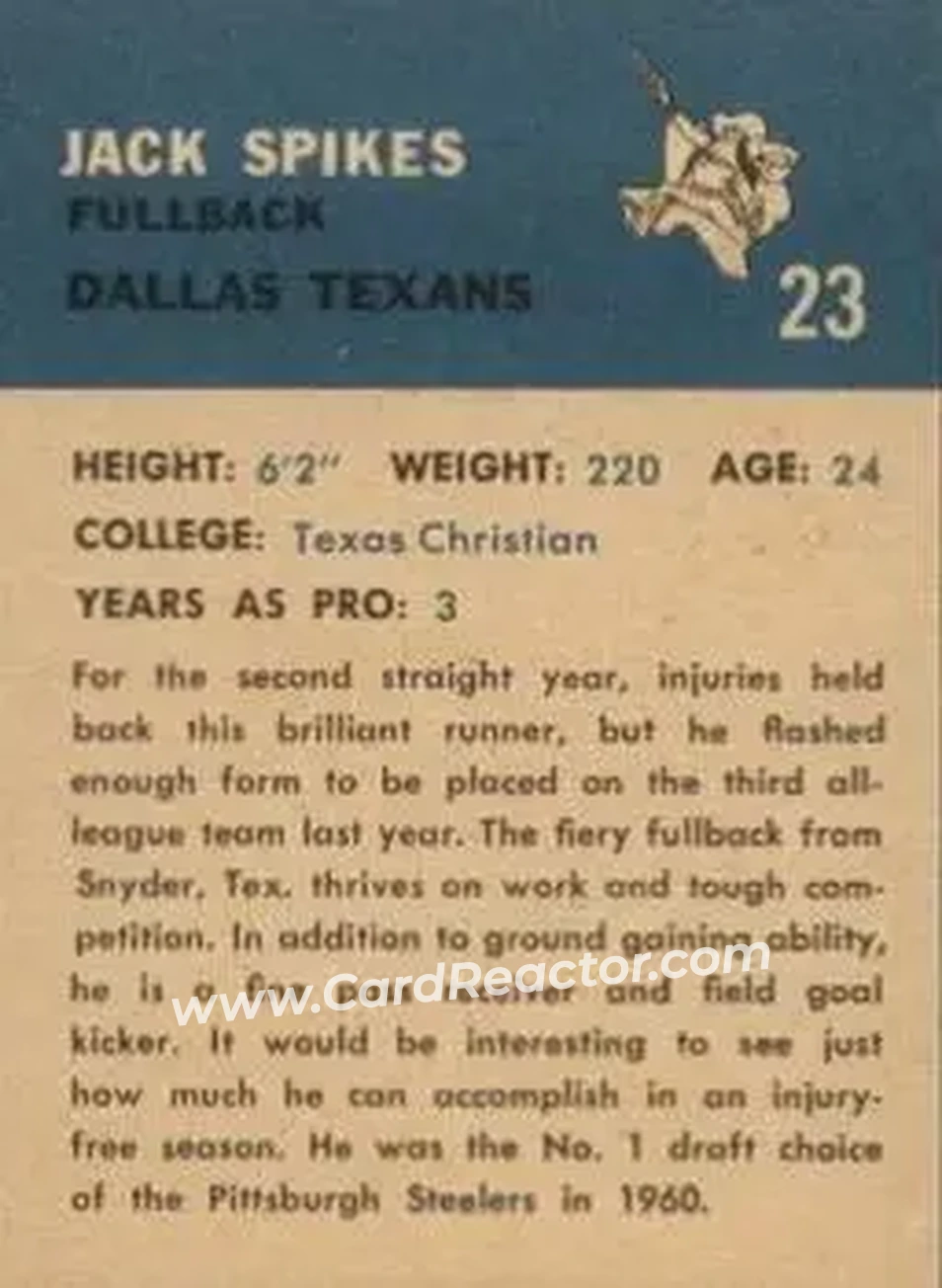 Back of Jack Spikes