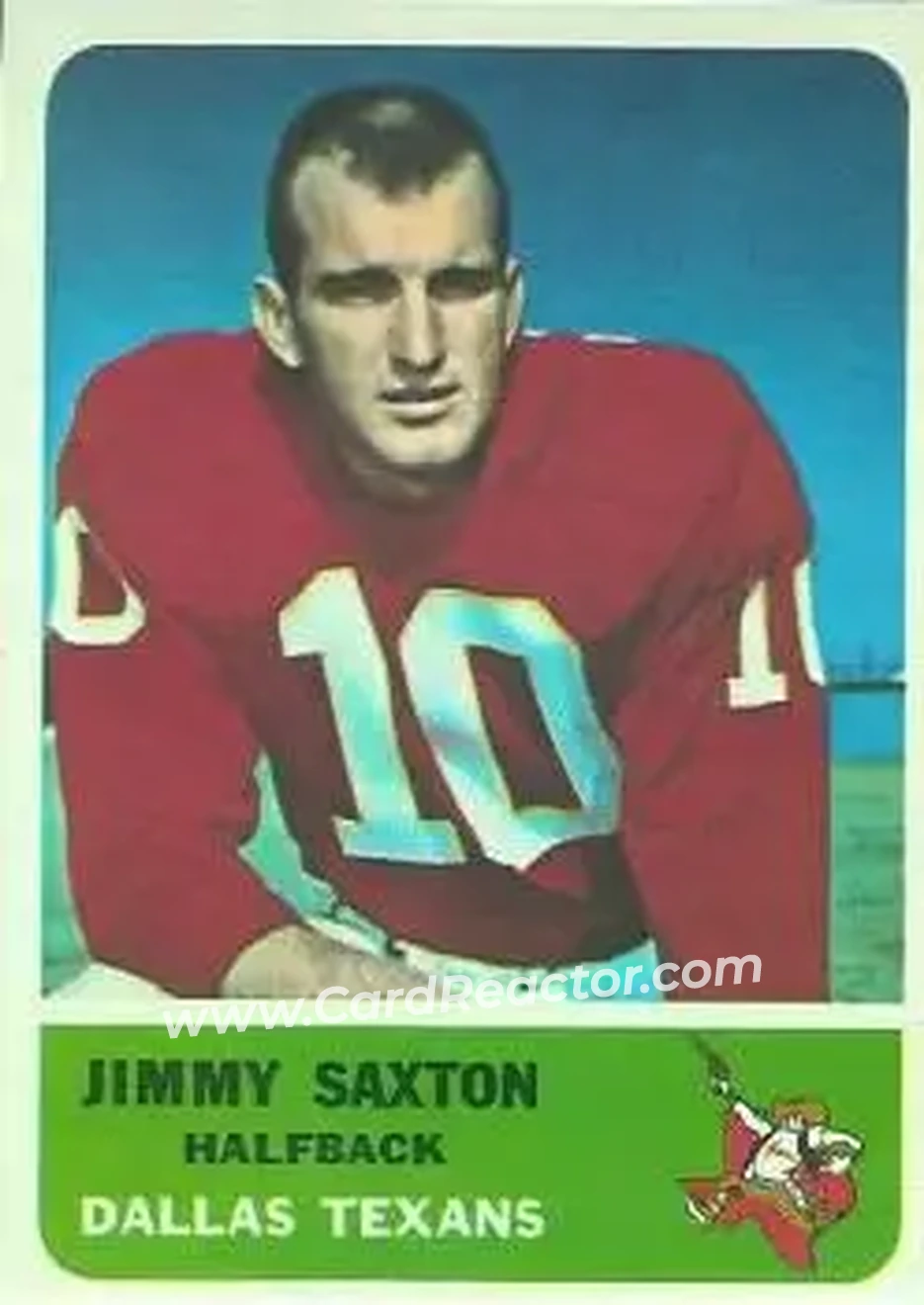 Front of Jimmy Saxton