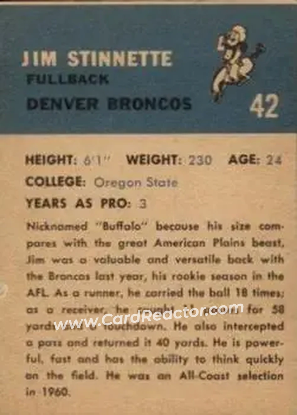 Back of Jim Stinnette
