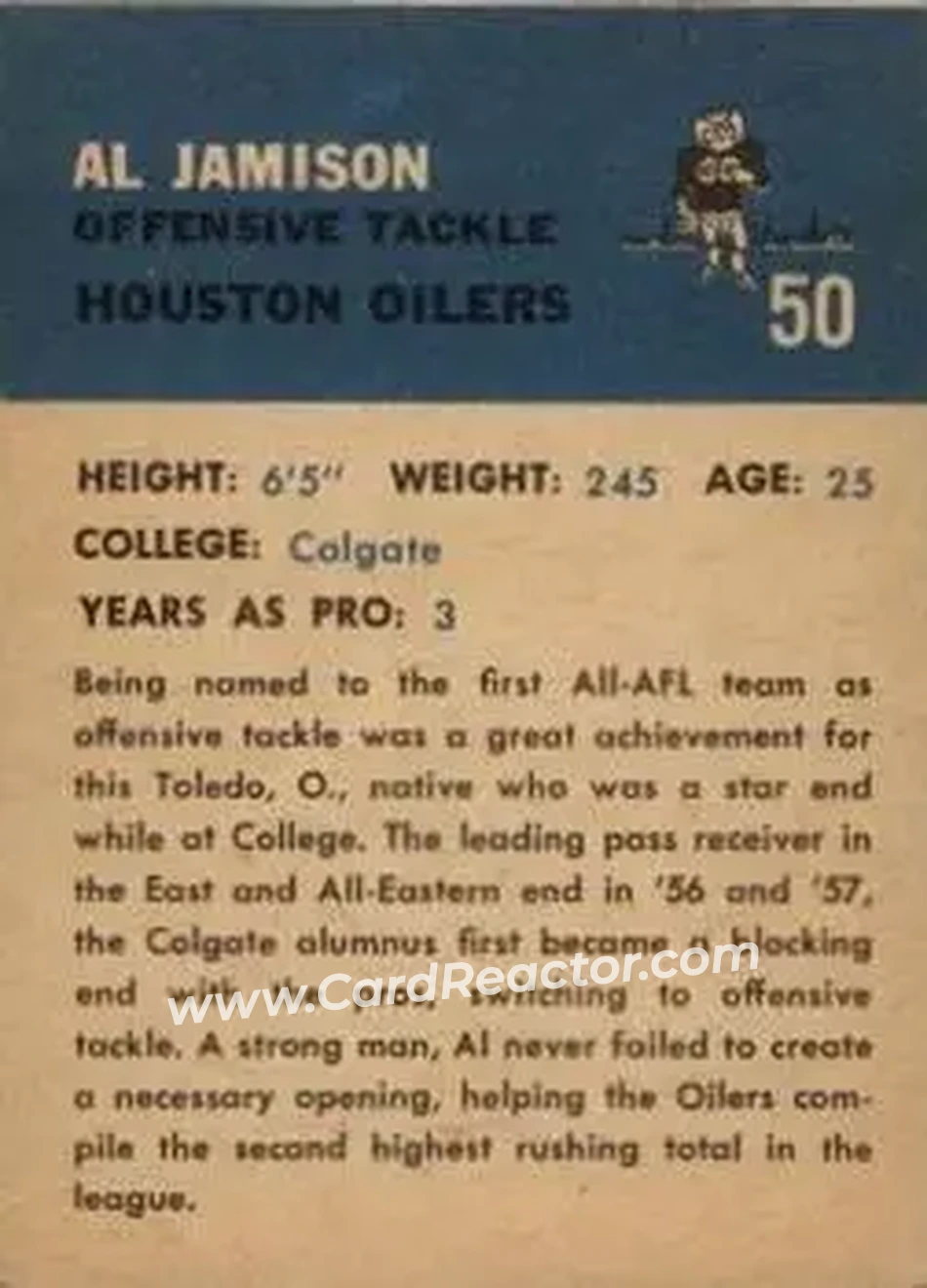 Back of Al Jamison