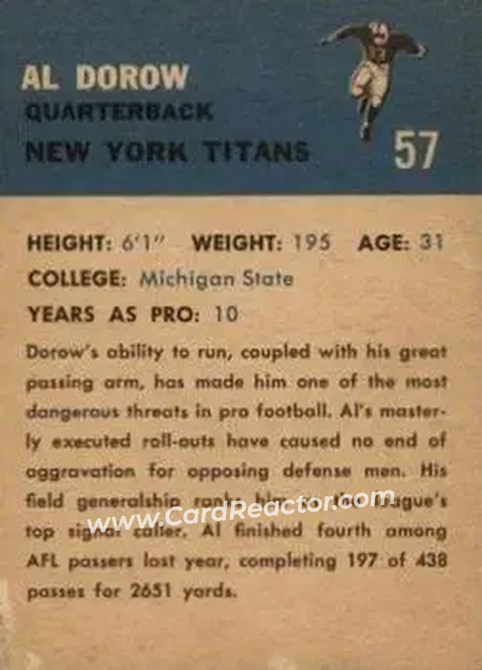 Back of Al Dorow